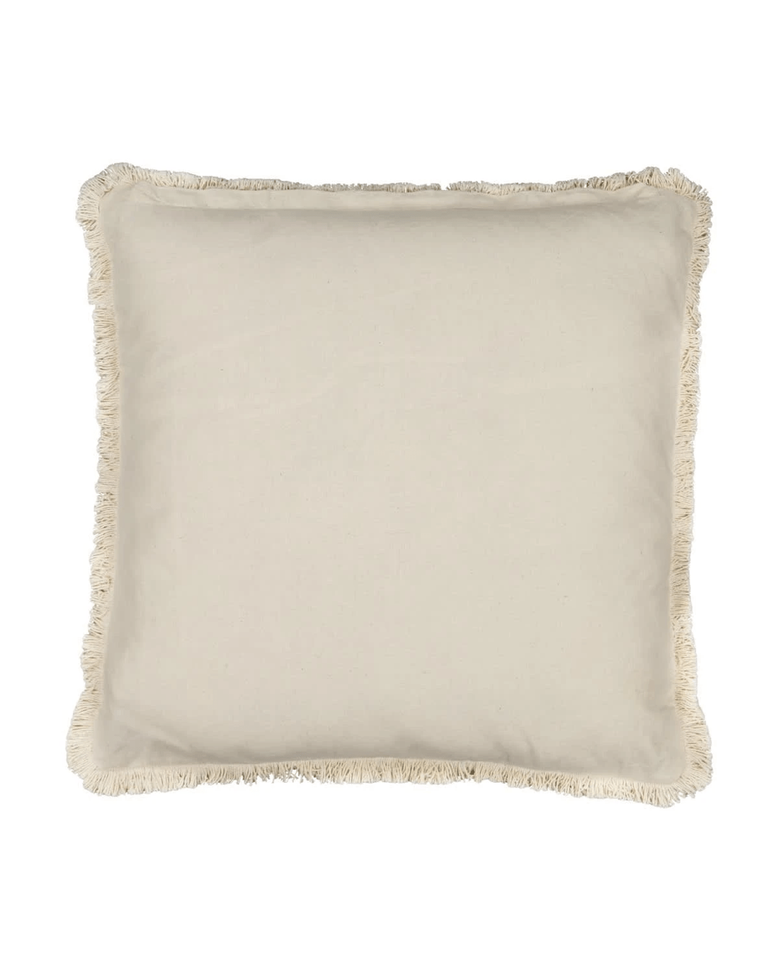 3 60cm Woven Fringe Cushion - White, 3 of 5