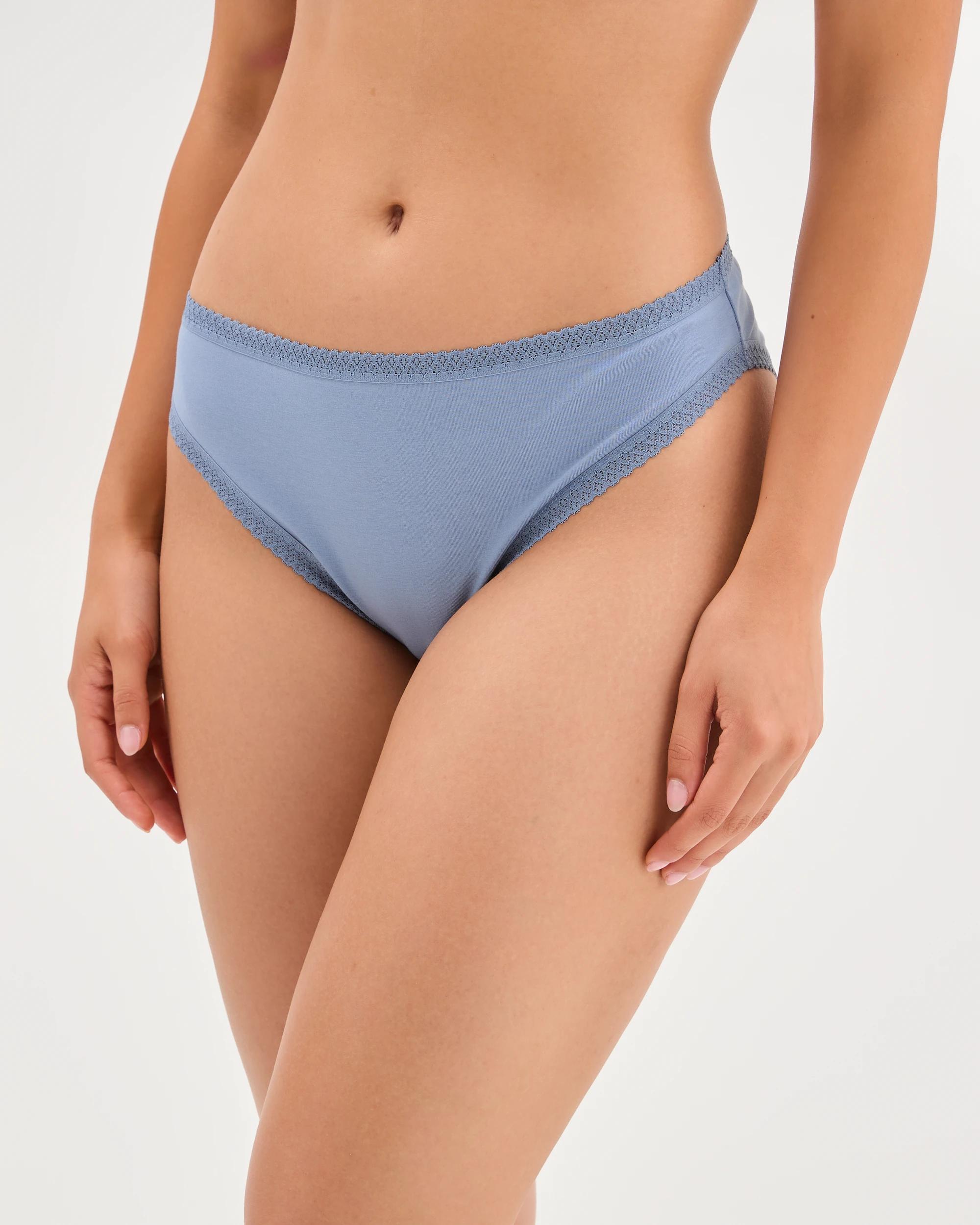 2 Target Woman Australian Cotton 5 Pack Elevated High Cut Briefs BLUES FLORAL, 2 of 4