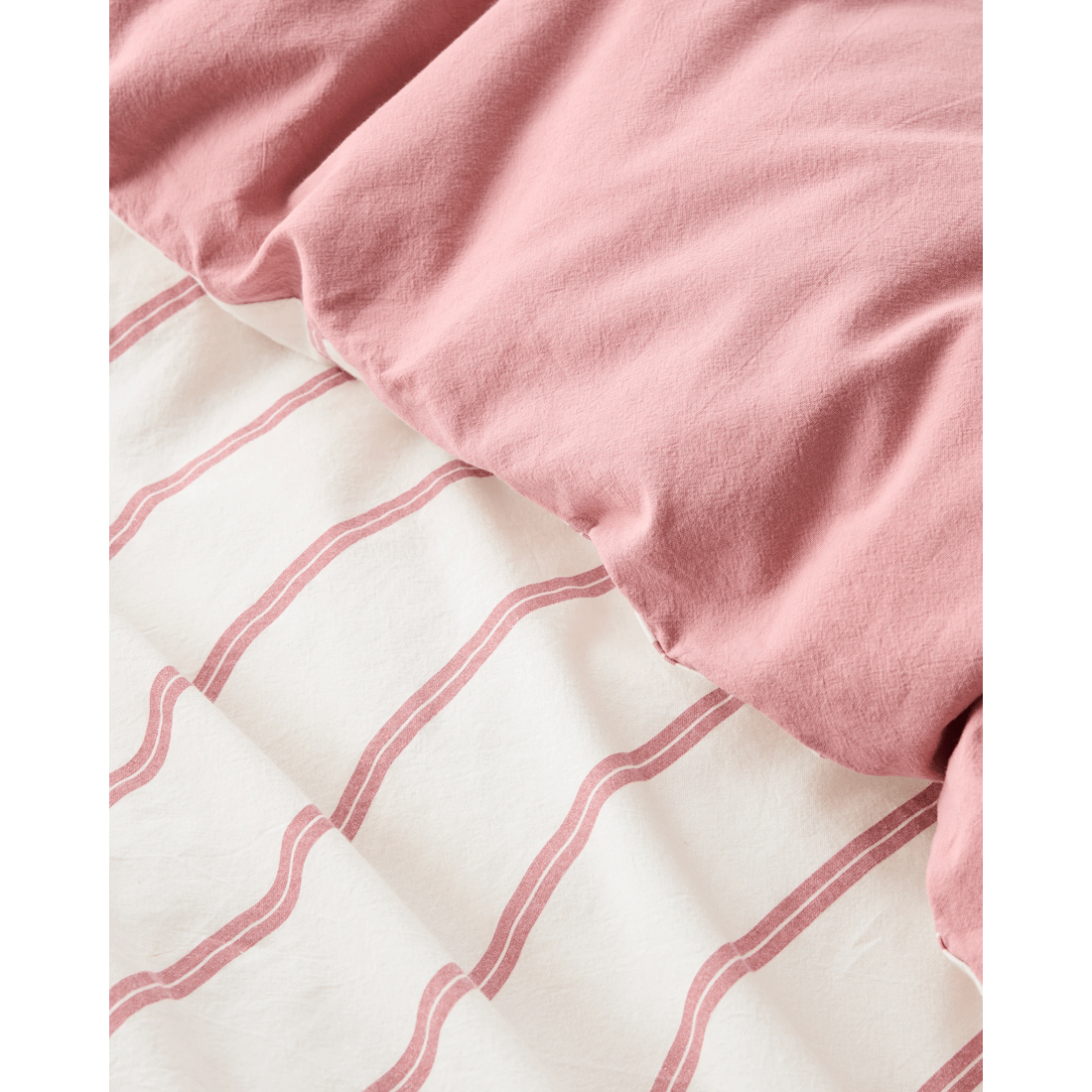 6 Arlo Stonewash Stripe Quilt Cover Set
 - King Bed
 - Pink, 6 of 6
