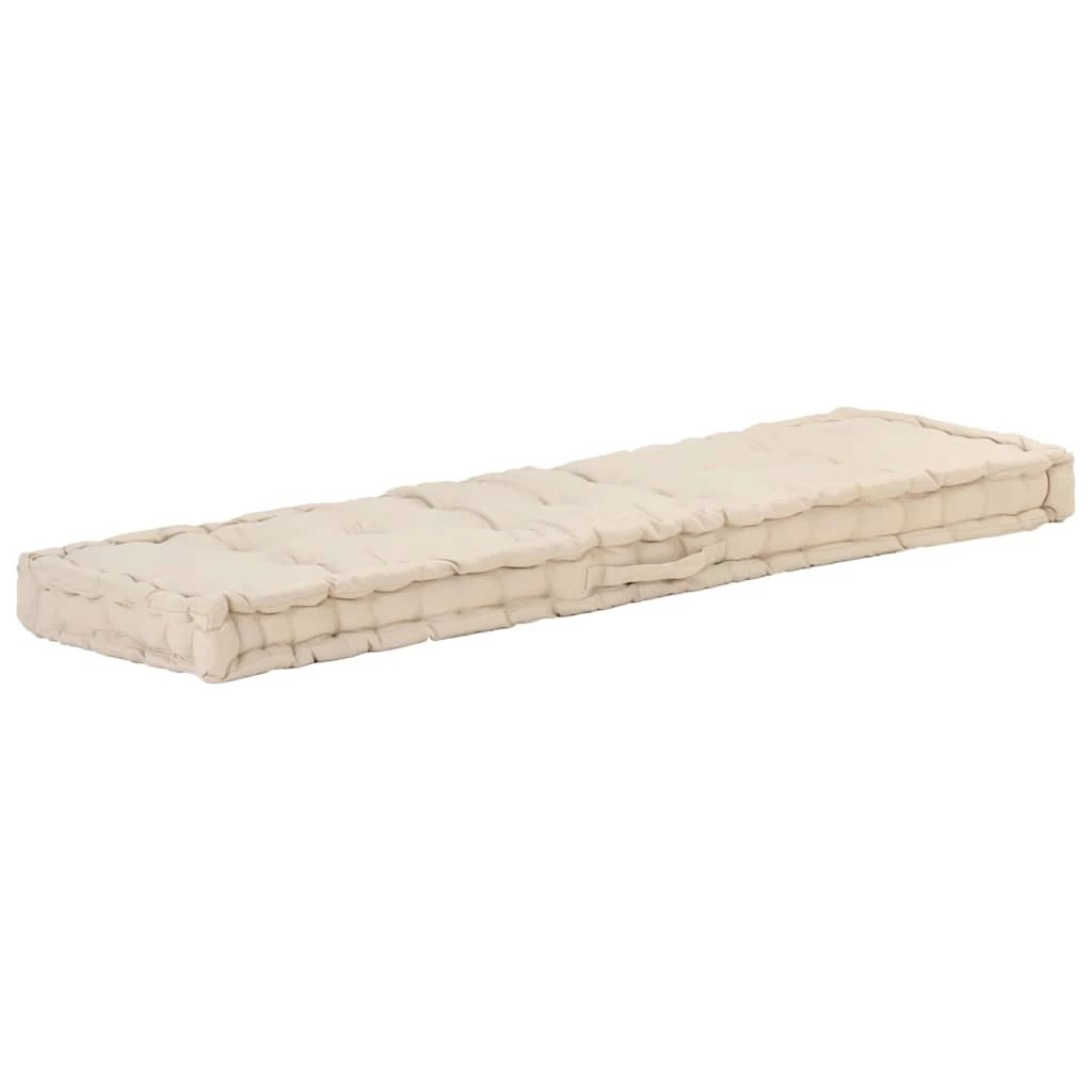 1 Vidaxl Pallet Floor Cushion Cotton - Beige, 1 of 8