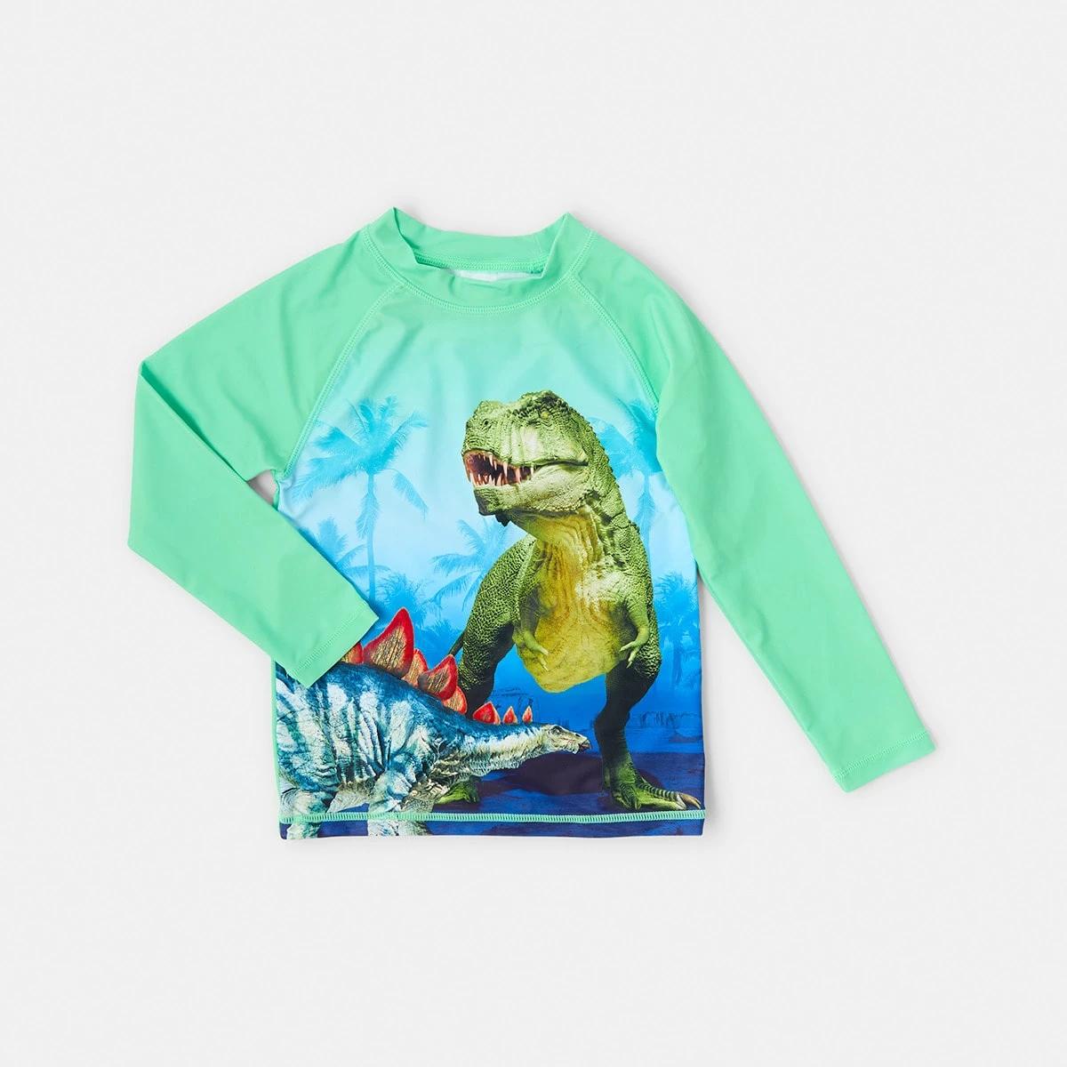 7 Digital Print Rash Vest Grn Dino, 7 of 8