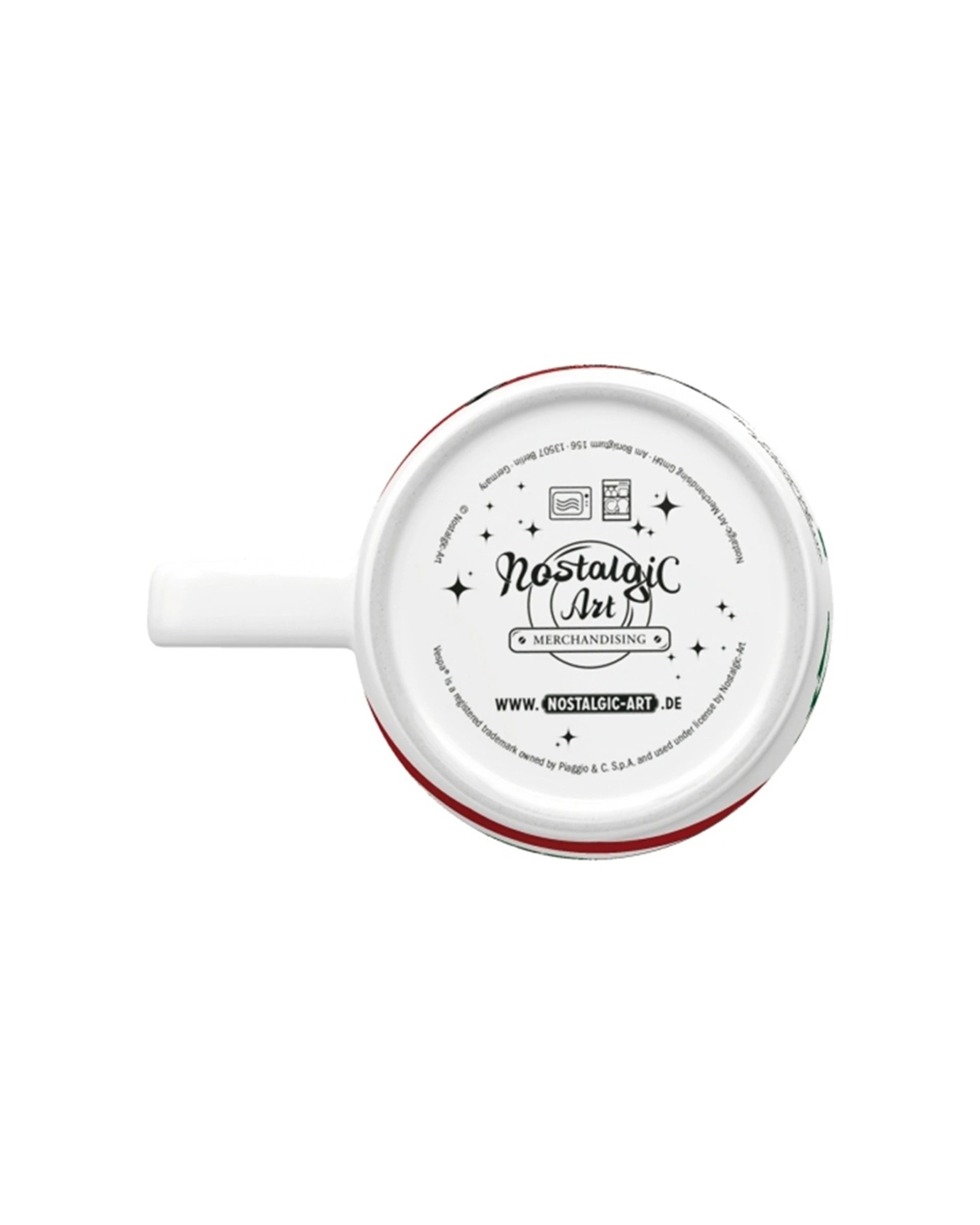 5 Nostalgic-Art 4PK Ceramic Mug 330ml Retro Design - Vespa The Italian Classic - White, 5 of 5