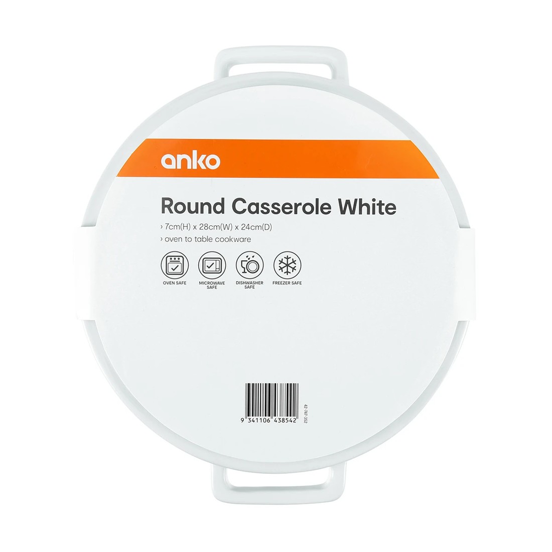 3 Round Casserole White, 3 of 4