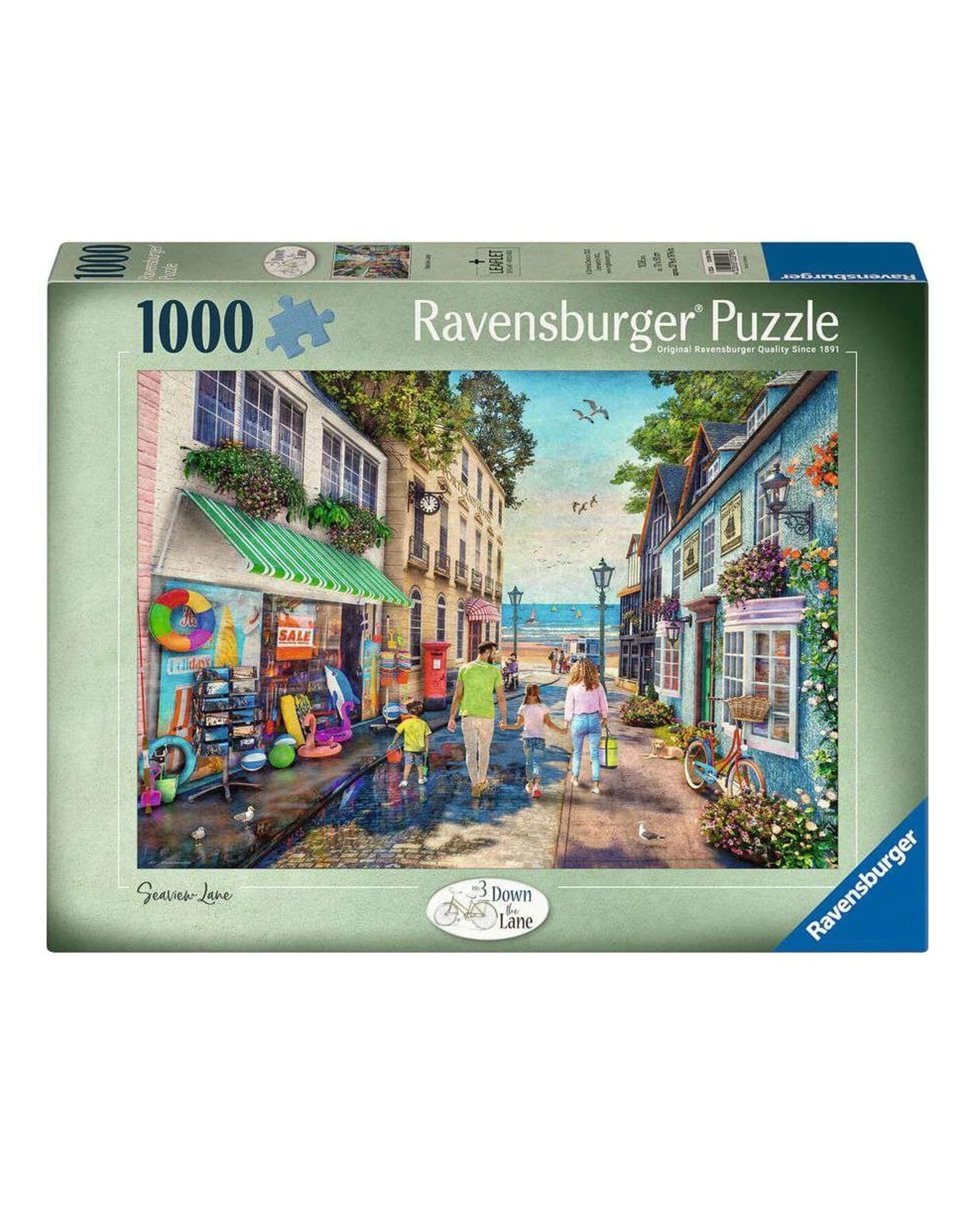 1 Ravensburger Down the Lane #3 Seaview Lane 1000 Piece Jigsaw Puzzle, 1 of 2