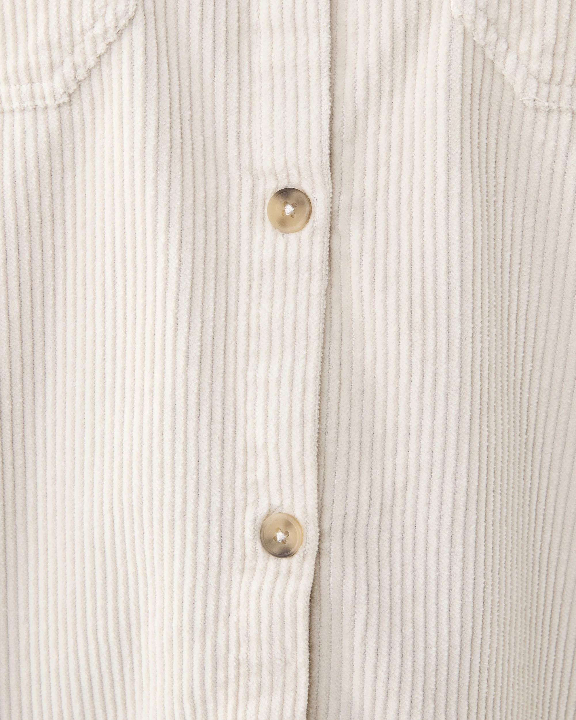 7 Long Sleeve Corduroy Shirt Lt Stone, 7 of 8