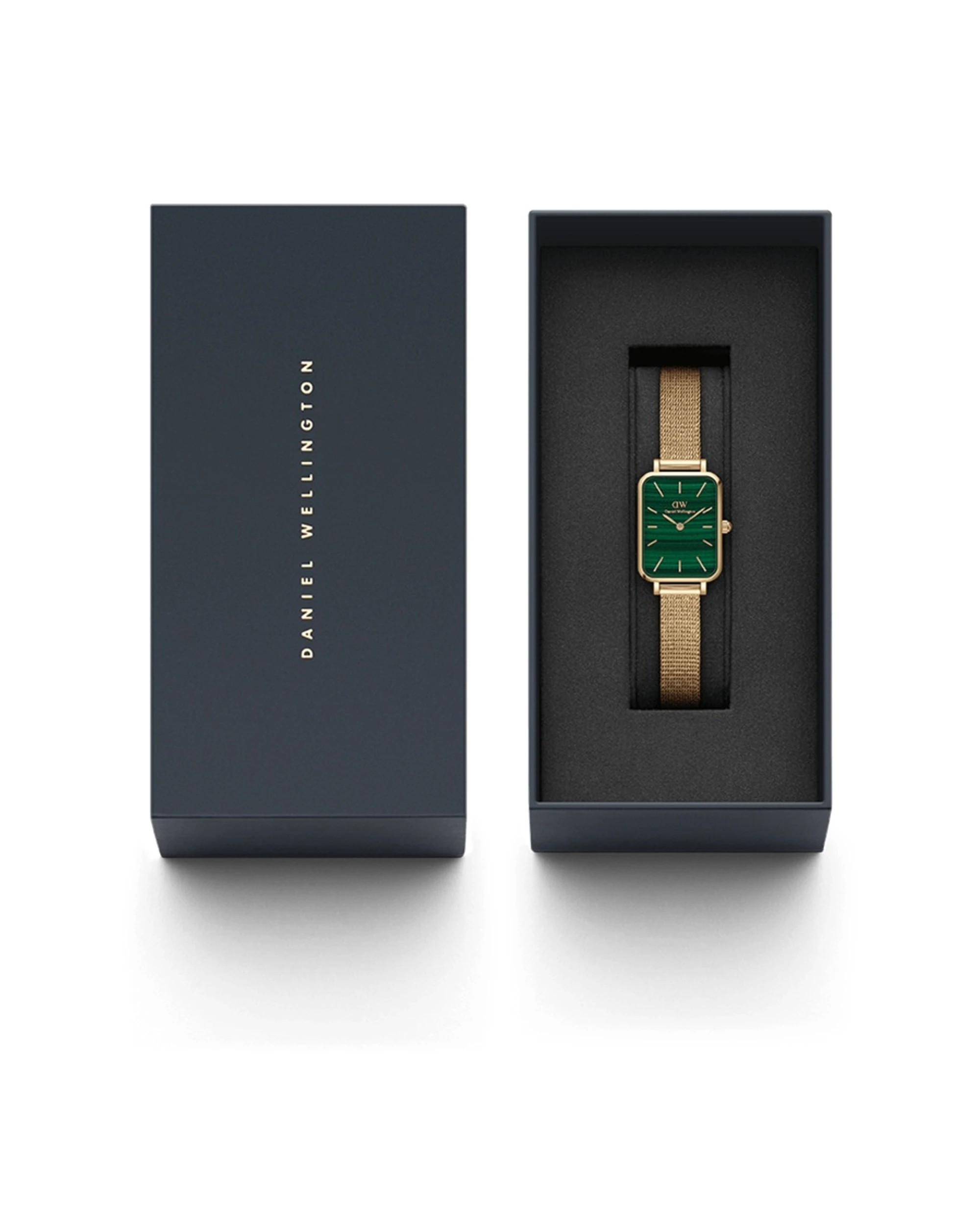 3 Daniel Wellington Quadro 20x26mm Pressed Evergold Gold Stainless Steel Watch Green Dial, 3 of 3