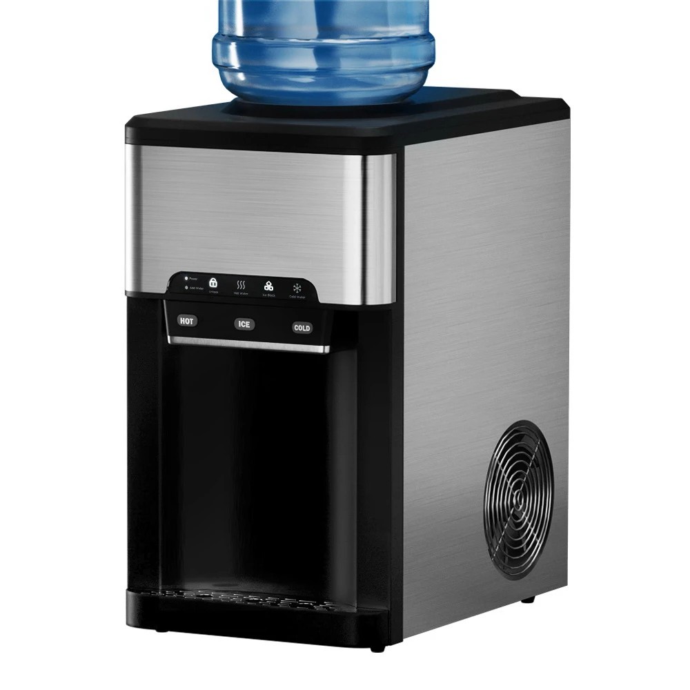 1 Devanti 20kg Ice Maker Machine with Water Dipenser - Silver, 1 of 5