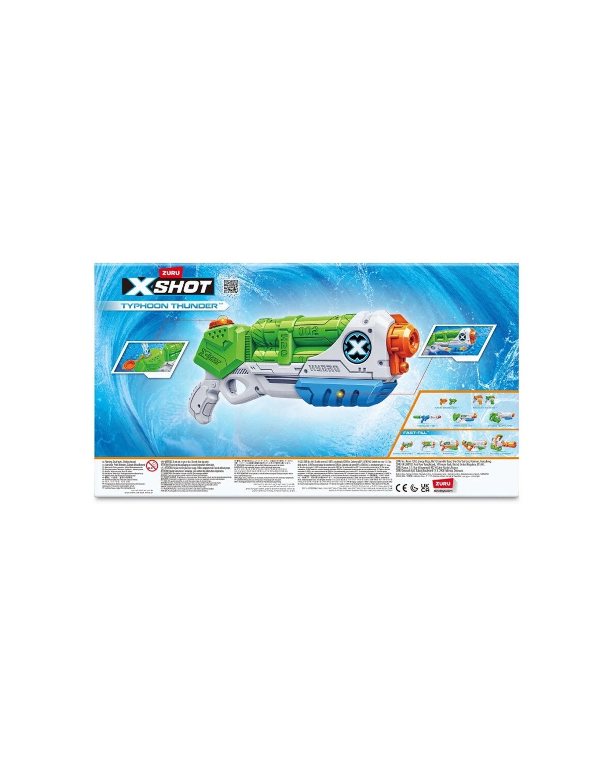 5 Zuru Xshot Water Blaster Typhoon Thunder Gun Kids Toy - White, 5 of 8