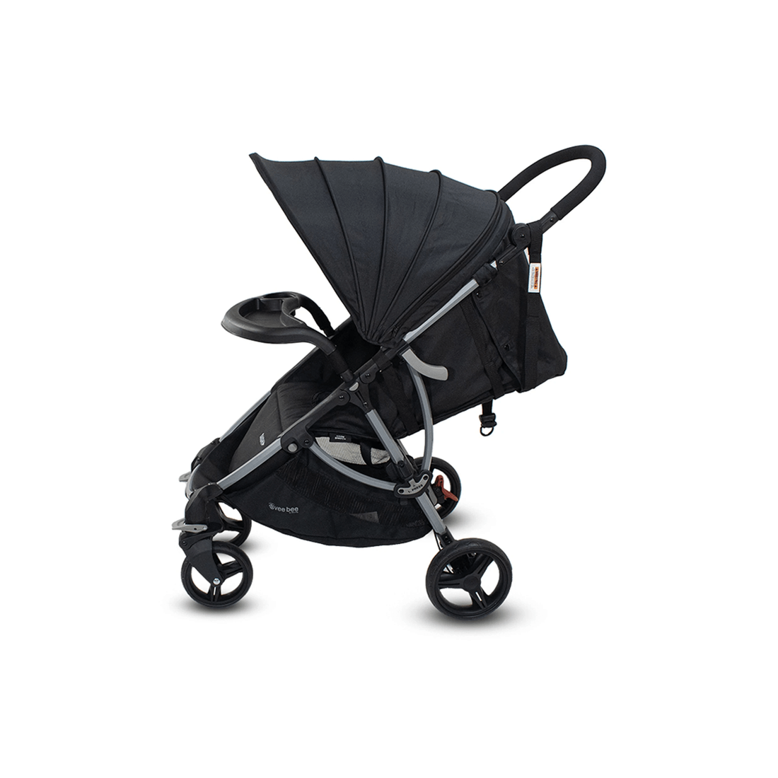 5 Vee Bee Dash Pram Foldable Reclining Baby Stroller With Tray Moon Shadow Colour
 - Black, 5 of 9