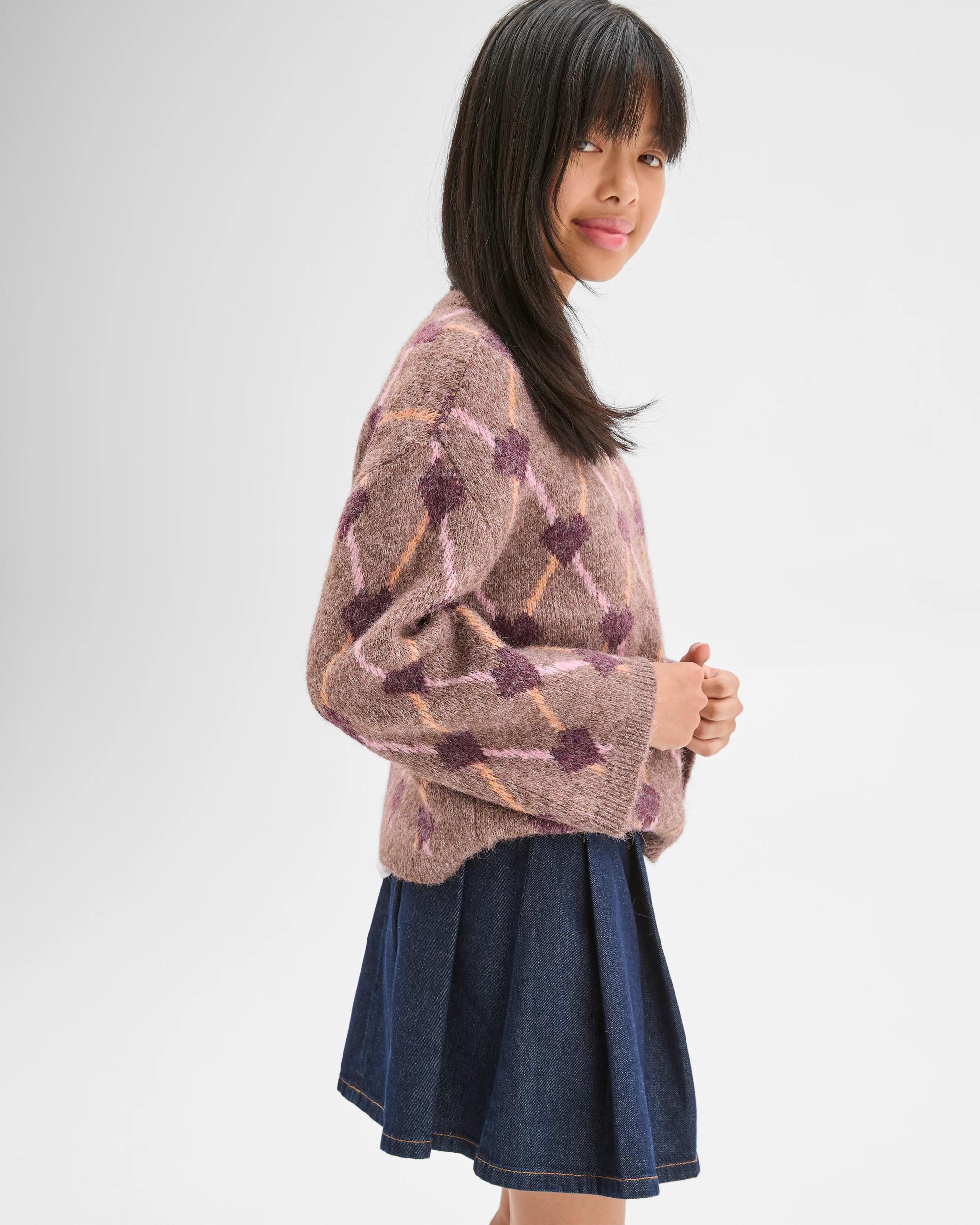 3 Target Kids Argyle Knit Jumper HEARTS BROWN, 3 of 6