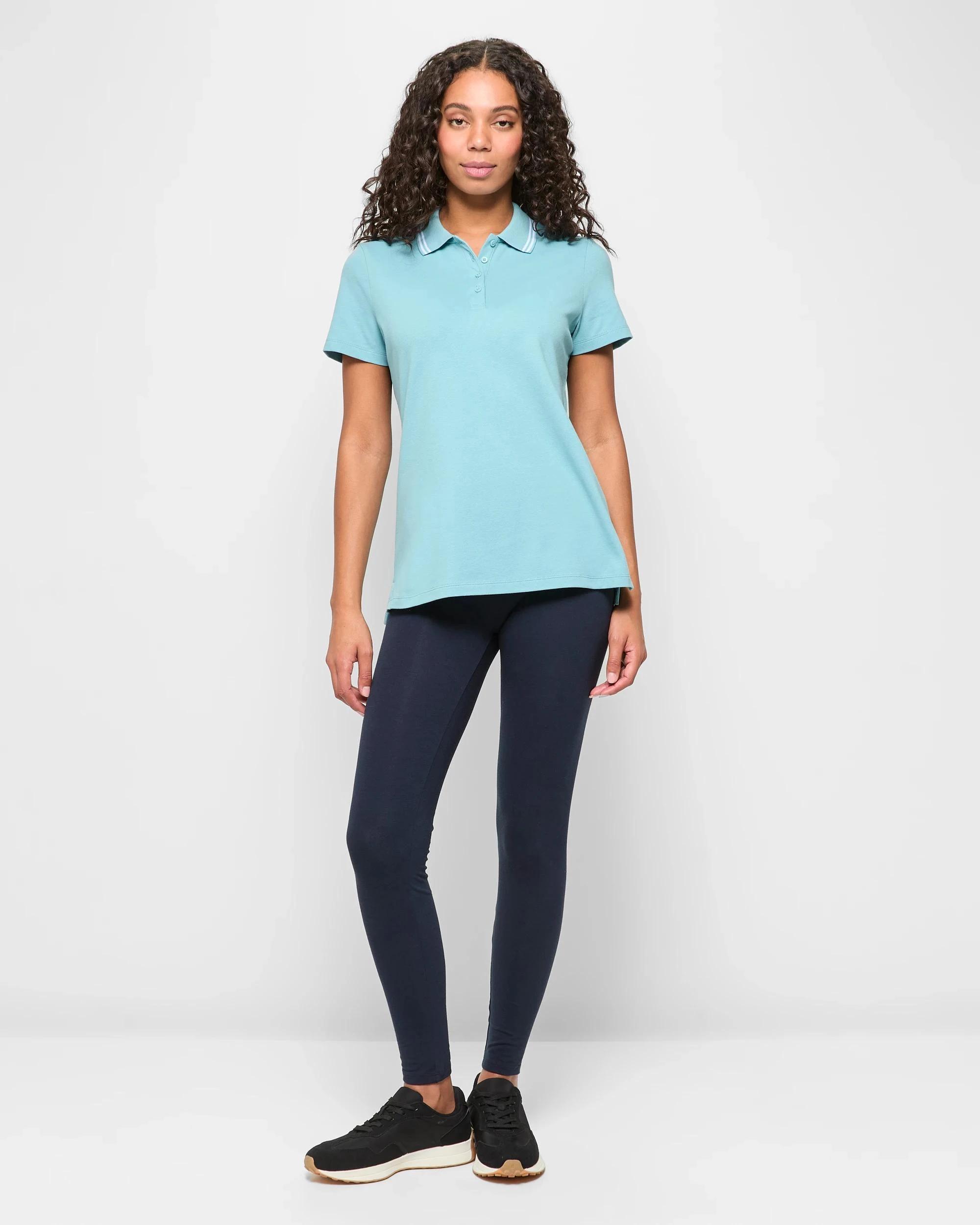 2 Target Active Australian Cotton Polo T-Shirt DUSTY TEAL, 2 of 5