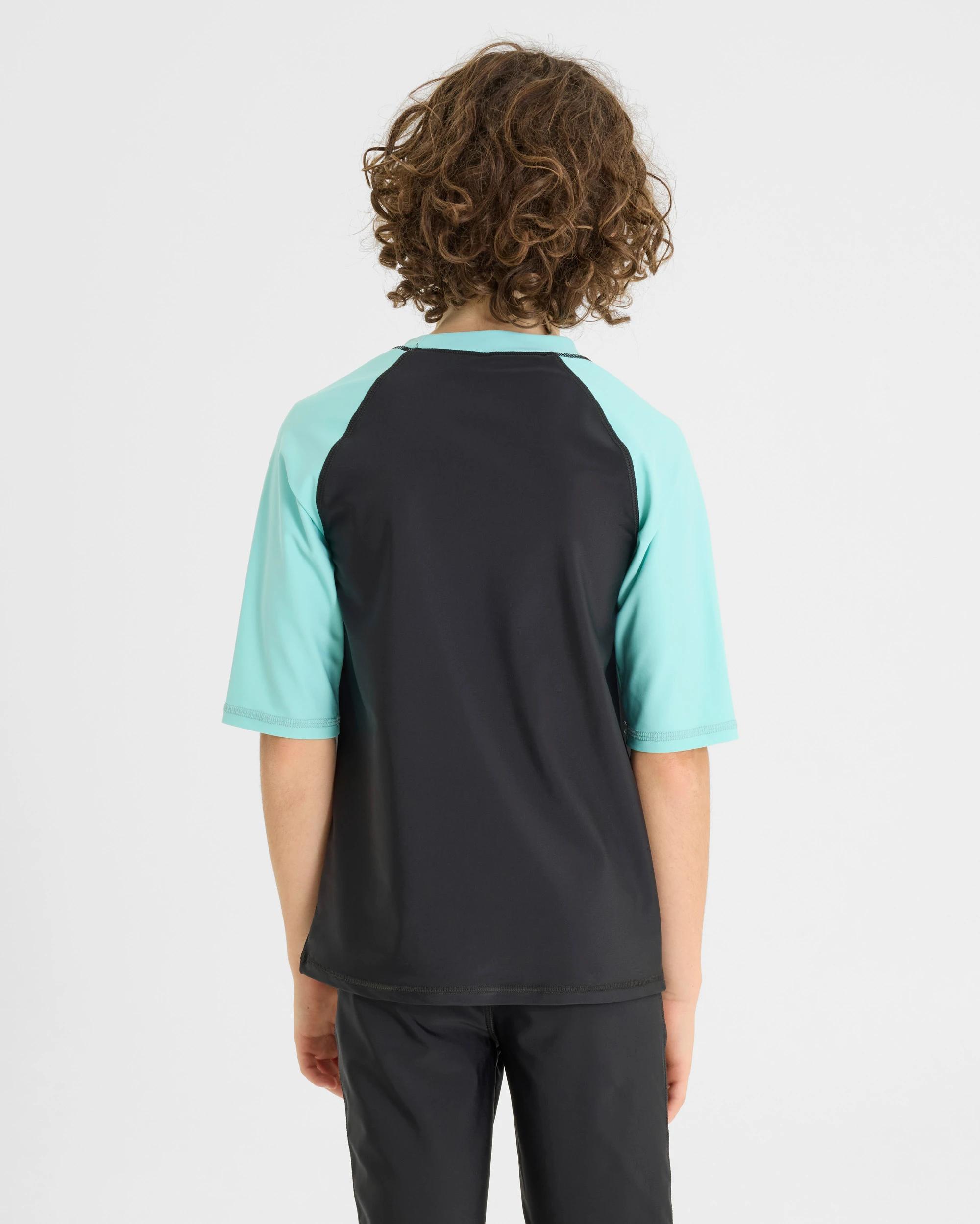 3 Lonsdale London Short Sleeve Cove Rash Vest BLACK, 3 of 5