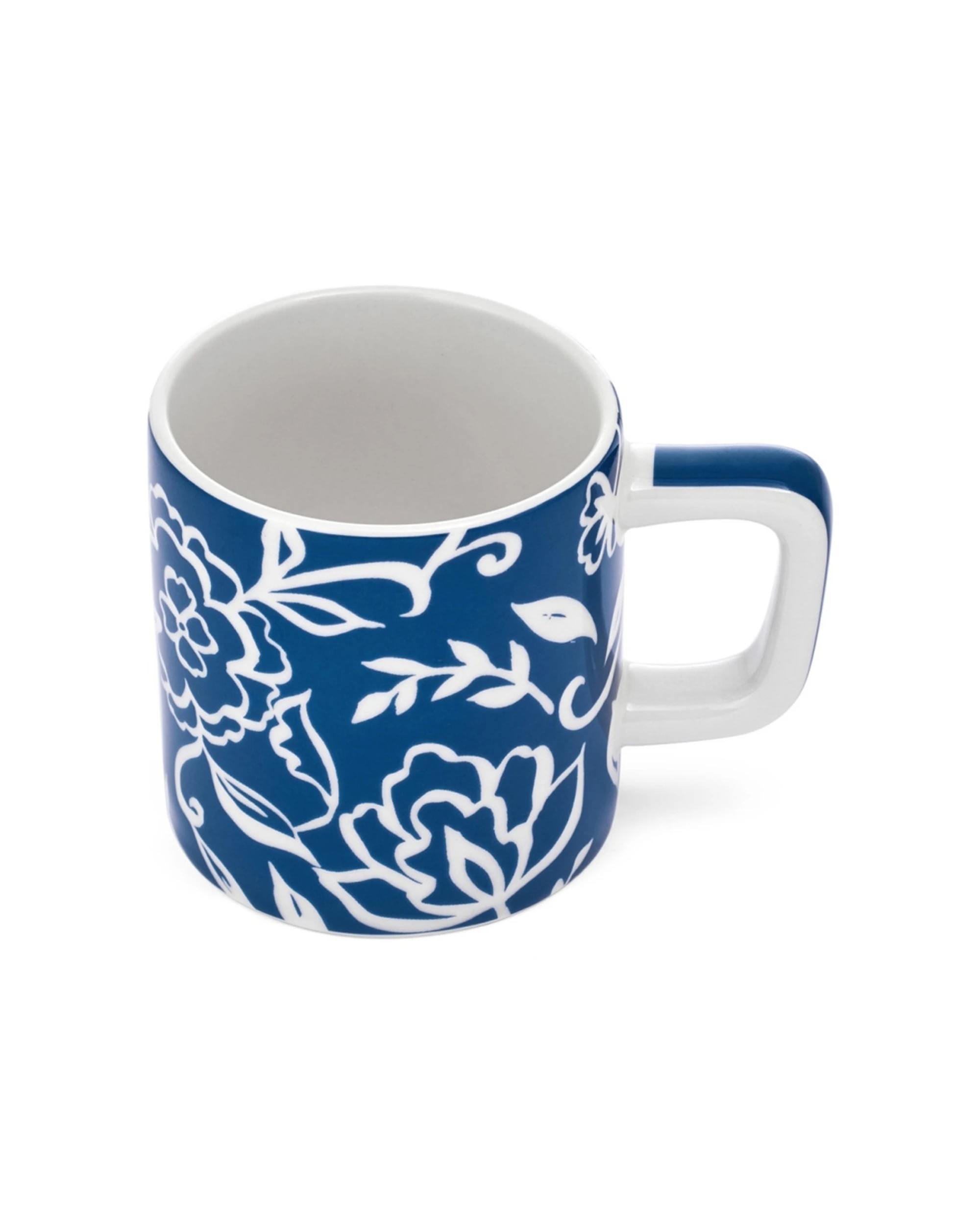 3 La Cafetiere 4pk Ceramic Espresso Cup Drinking Mug Set 120ml Blu Fiorato Floral - Blue, 3 of 7