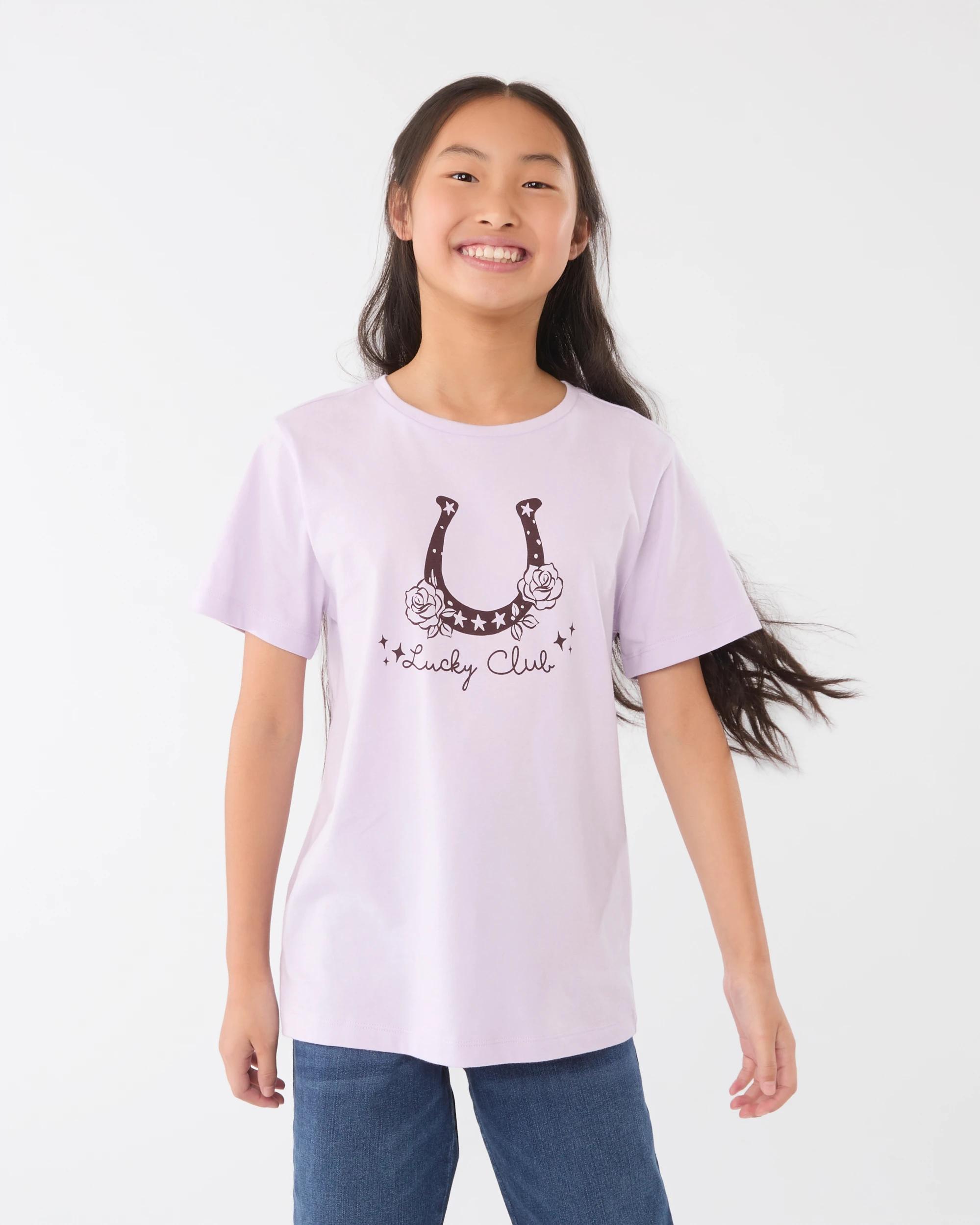 1 Short Sleeve Print T-shirt Prpl Hrsoe, 1 of 6