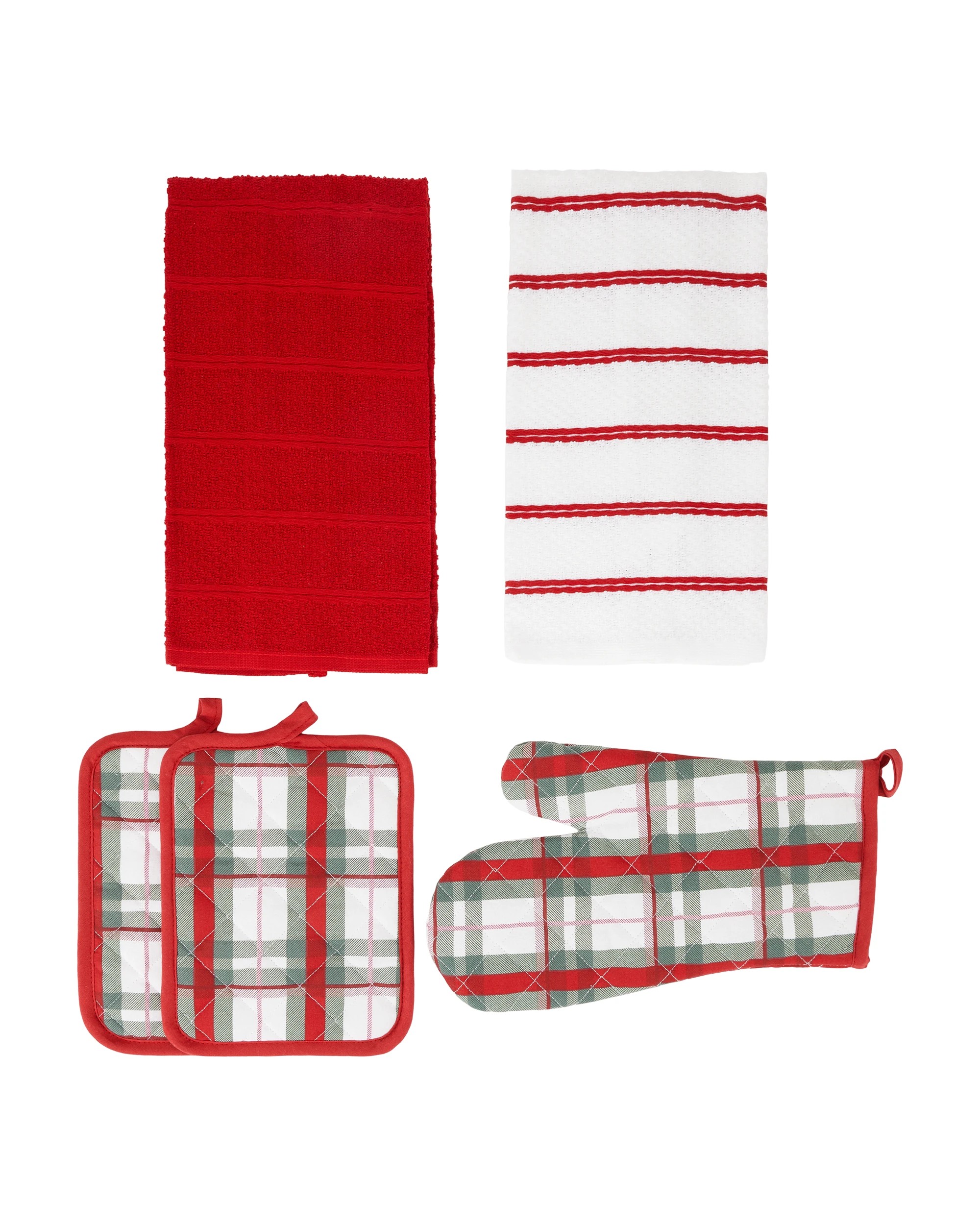 1 5 Piece Plaid Kitchen Set, 1 of 6
