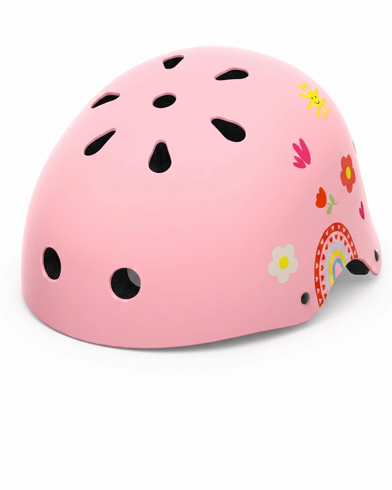 3 OutdoorMaster Kids Adjustable Multi-Sport Helmet for Bike Skate Scooter Pink Flower M, 3 of 5