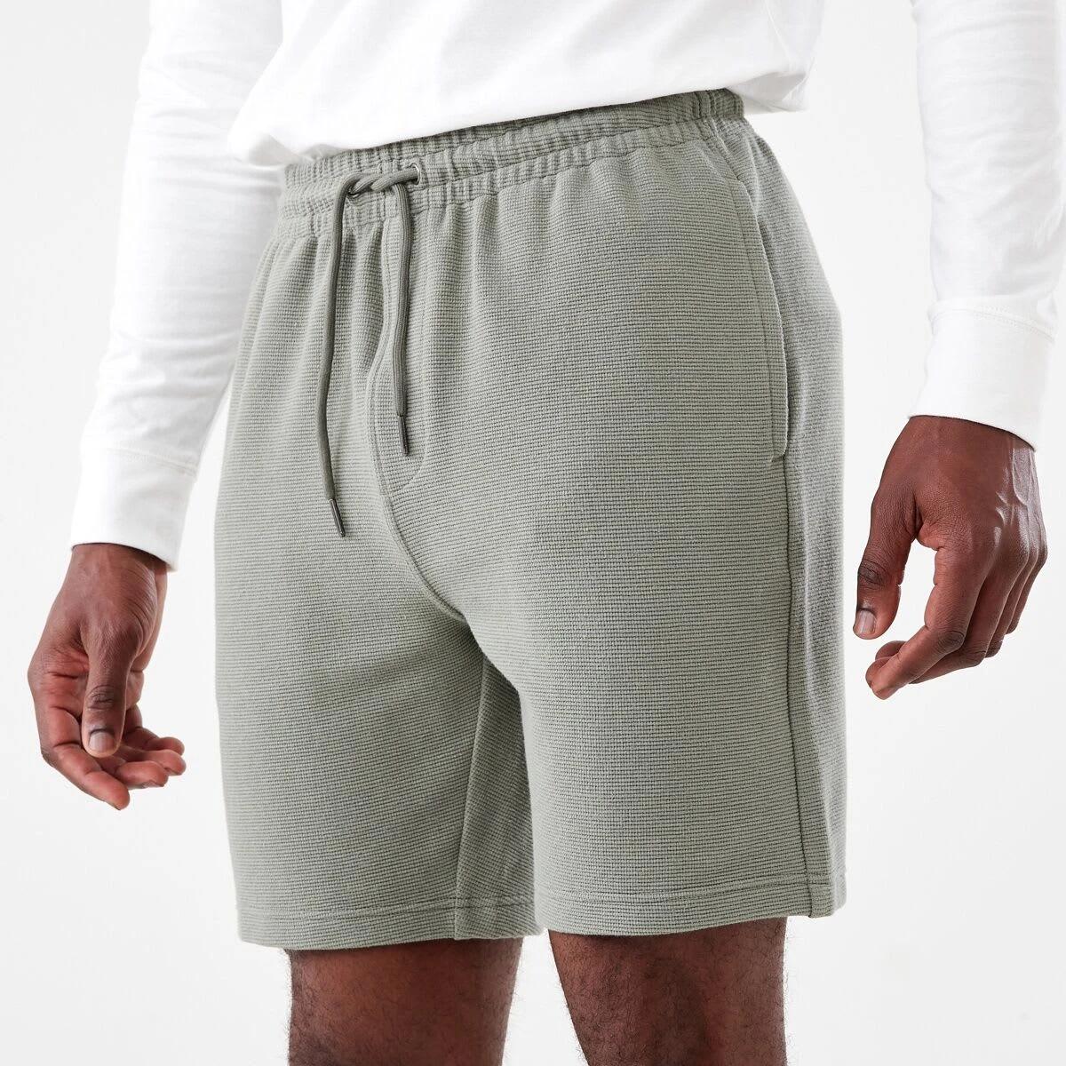 2 Textured Fleece Shorts AGAVE, 2 of 6