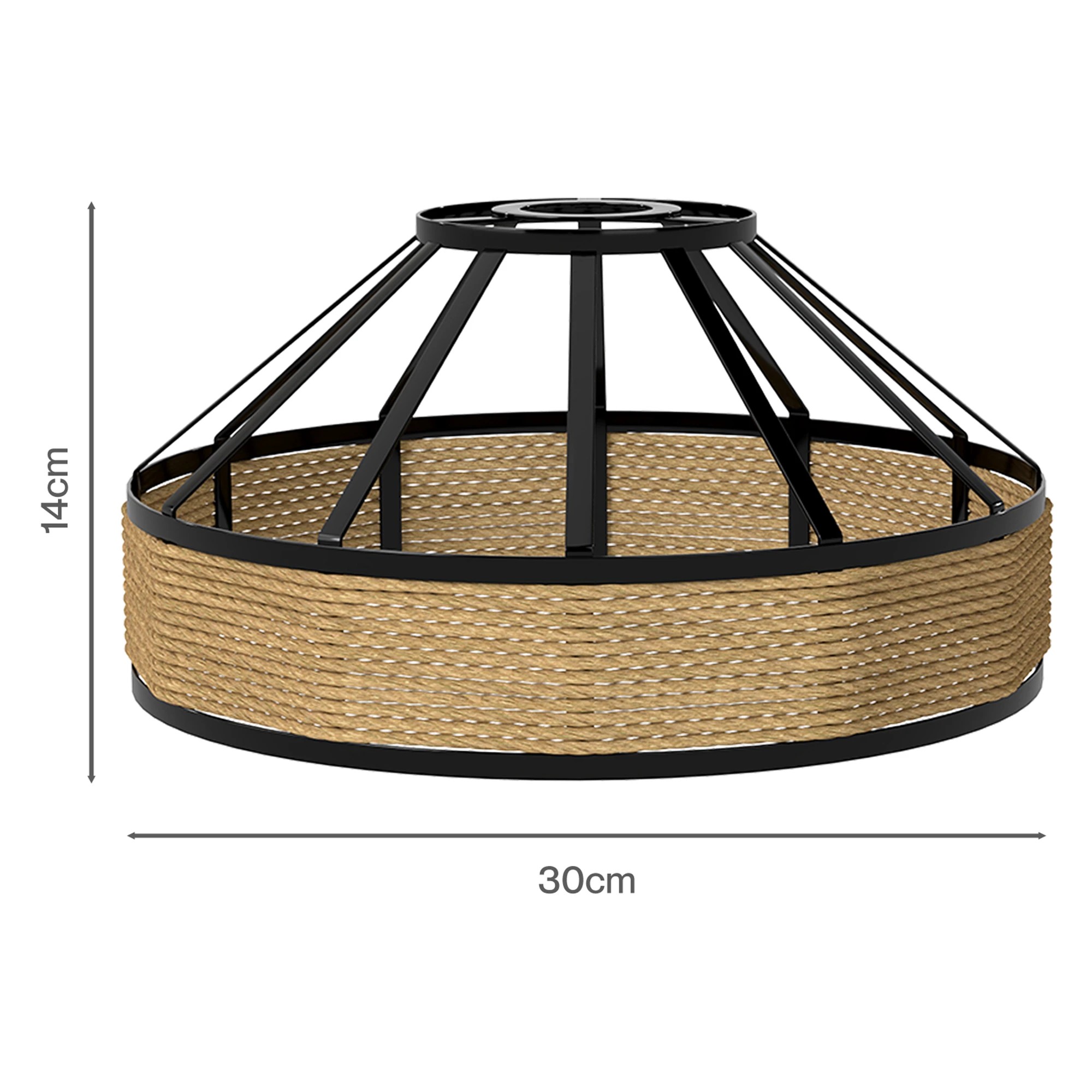 2 Emitto Ceiling Light Shade Vintage Lamp Shade Light Cover Pendant Home Decor - Black, 2 of 5