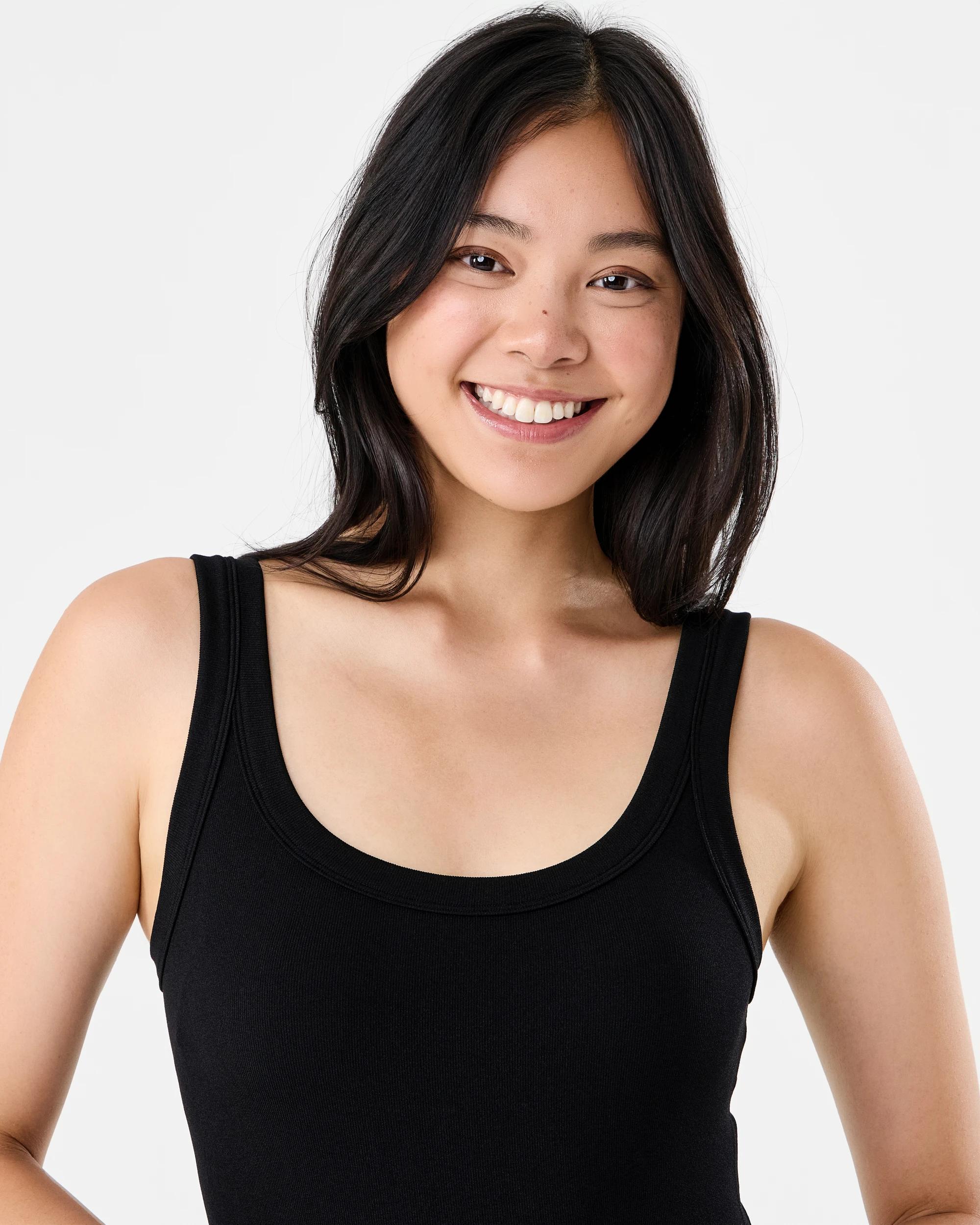 4 Sleeveless Soft Rib Bodysuit Black, 4 of 6