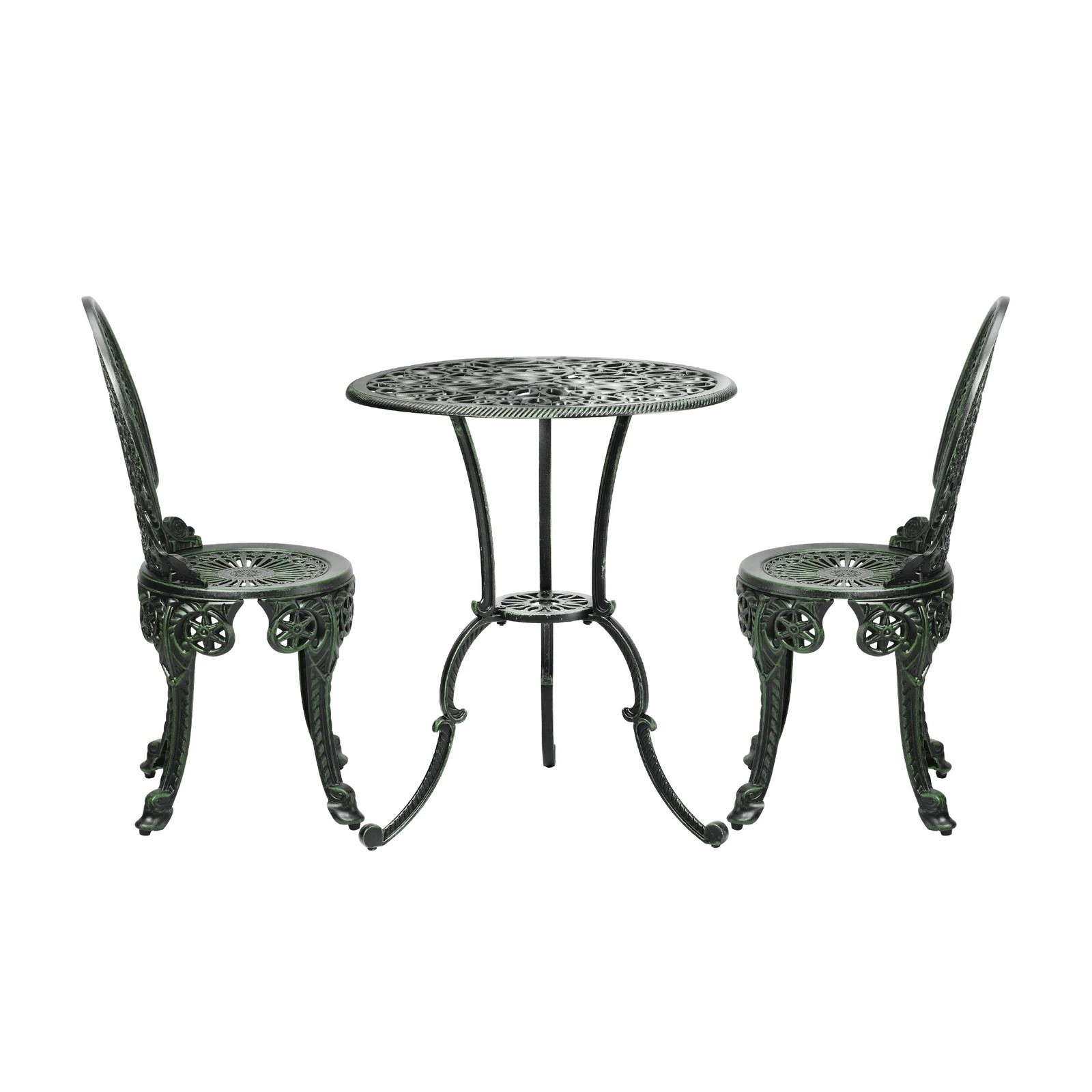 7 Livsip Bistro Setting Outdoor Cast Aluminium Table Chair Garden Furniture 3piece
 - Bronze, 7 of 10
