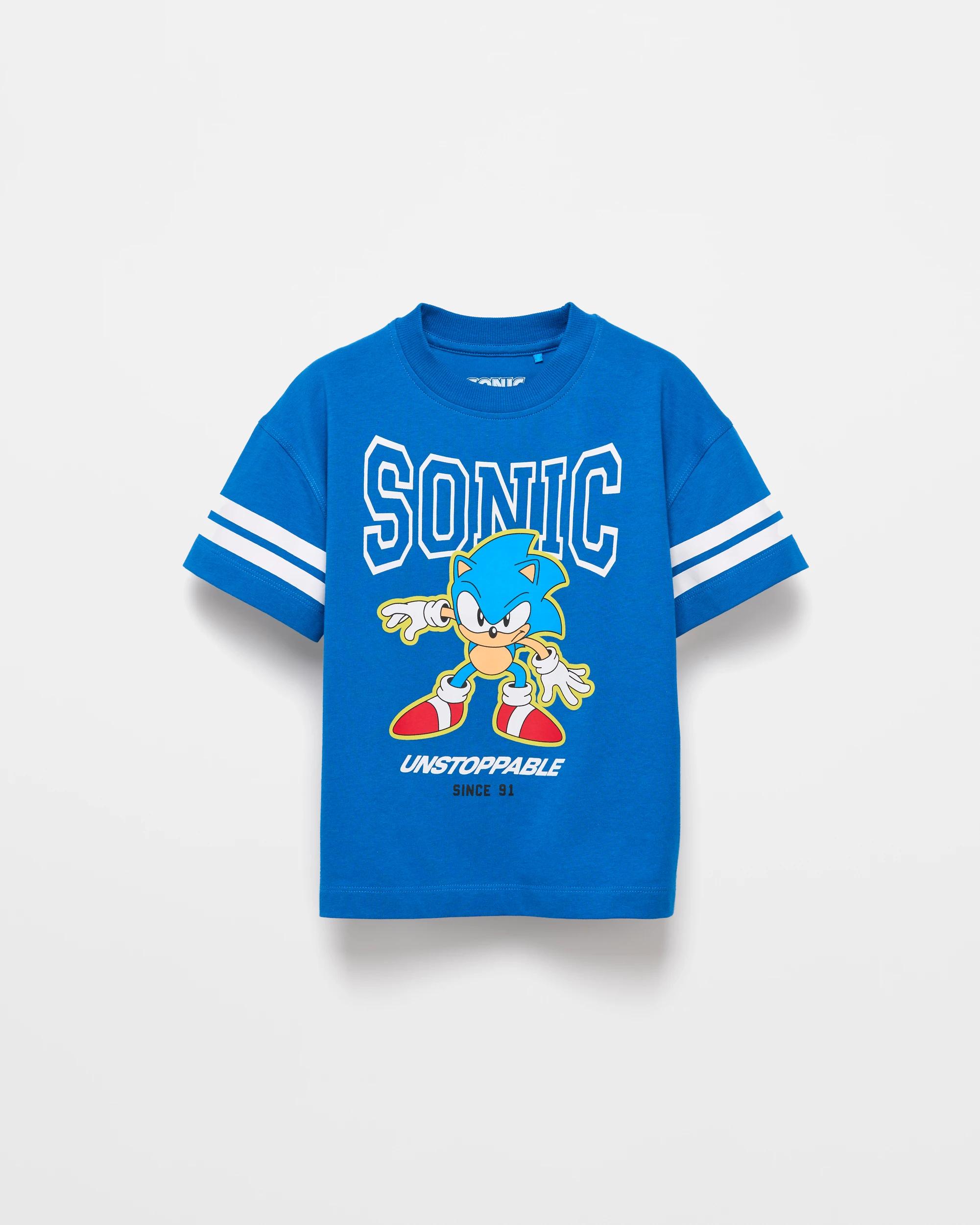 1 Australian Cotton Sonic The Hedgehog Oversize T-shirt BLUE, 1 of 2