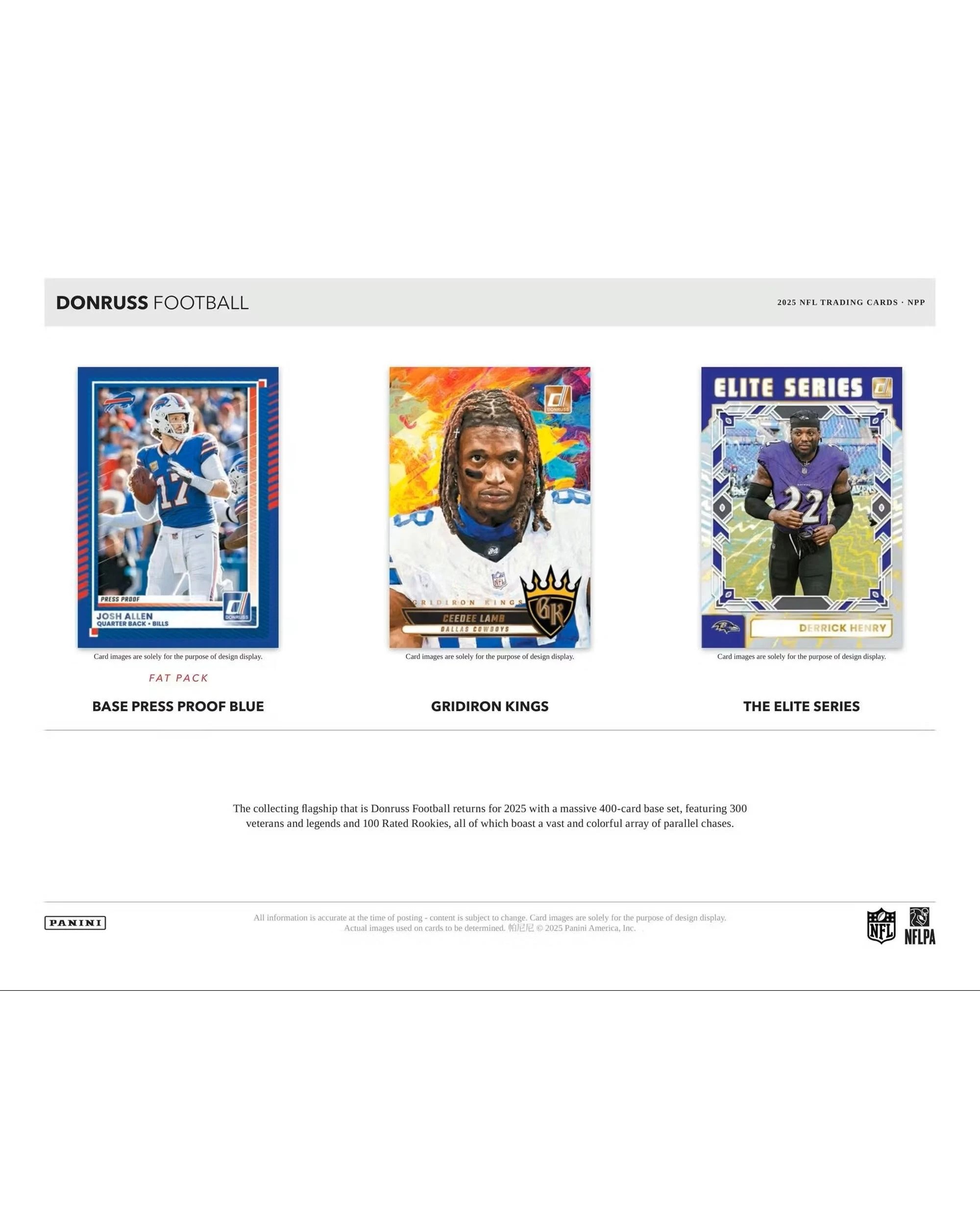 3 Panini NFL 2025 Donruss Football Trading Card Fat Pack, 3 of 6