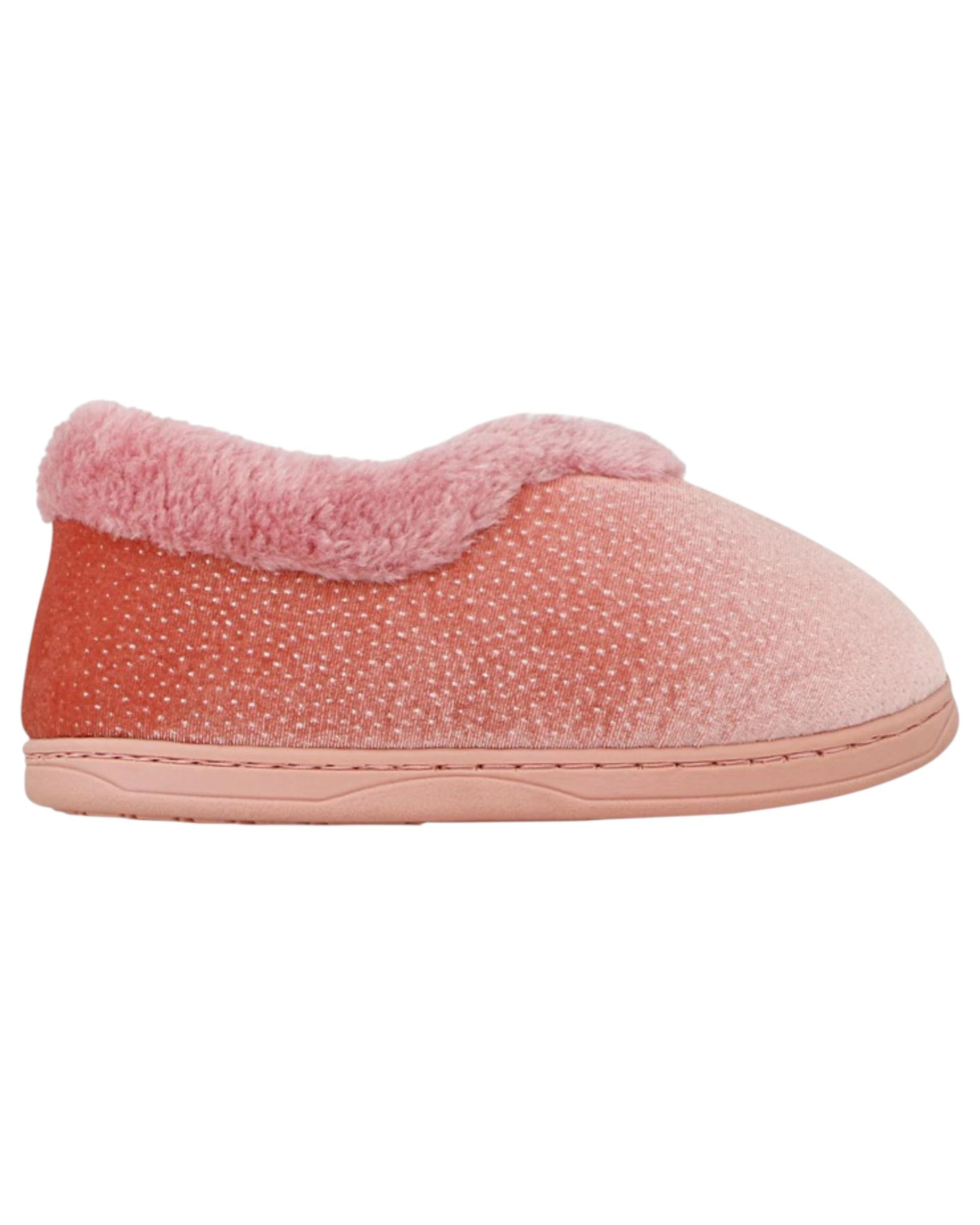 1 Grosby Womens Invisible Brionie Pink Indoor Fluffy Slippers PINK, 1 of 3