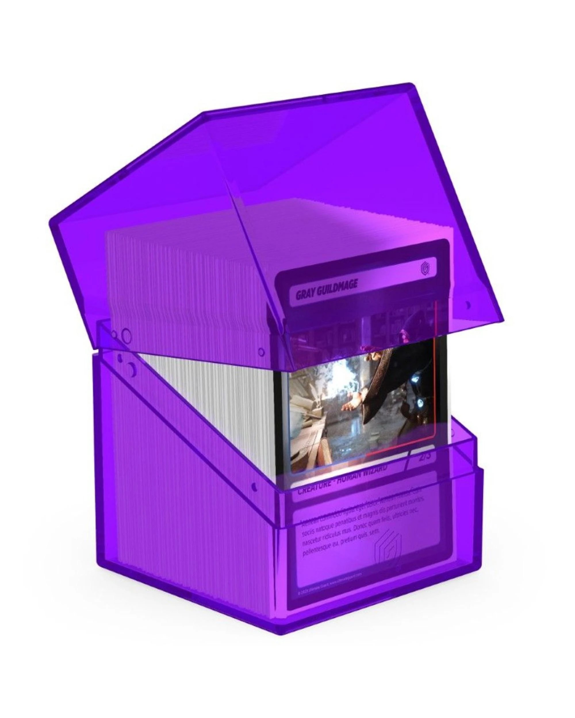 2 Ultimate Guard Boulder 100+ Clear Deck Case - Amethyst - Purple, 2 of 2