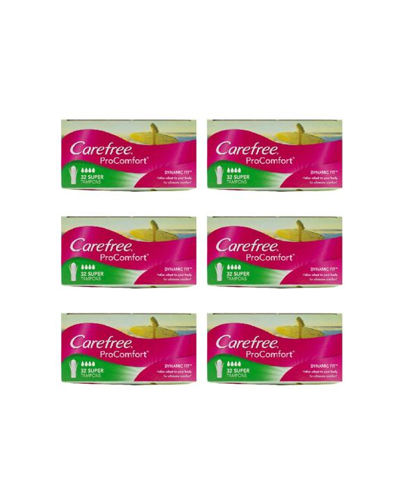 Carefree 192pc Super All Day Protection Tampons Pro Comfort Dynamic Fit - Multi