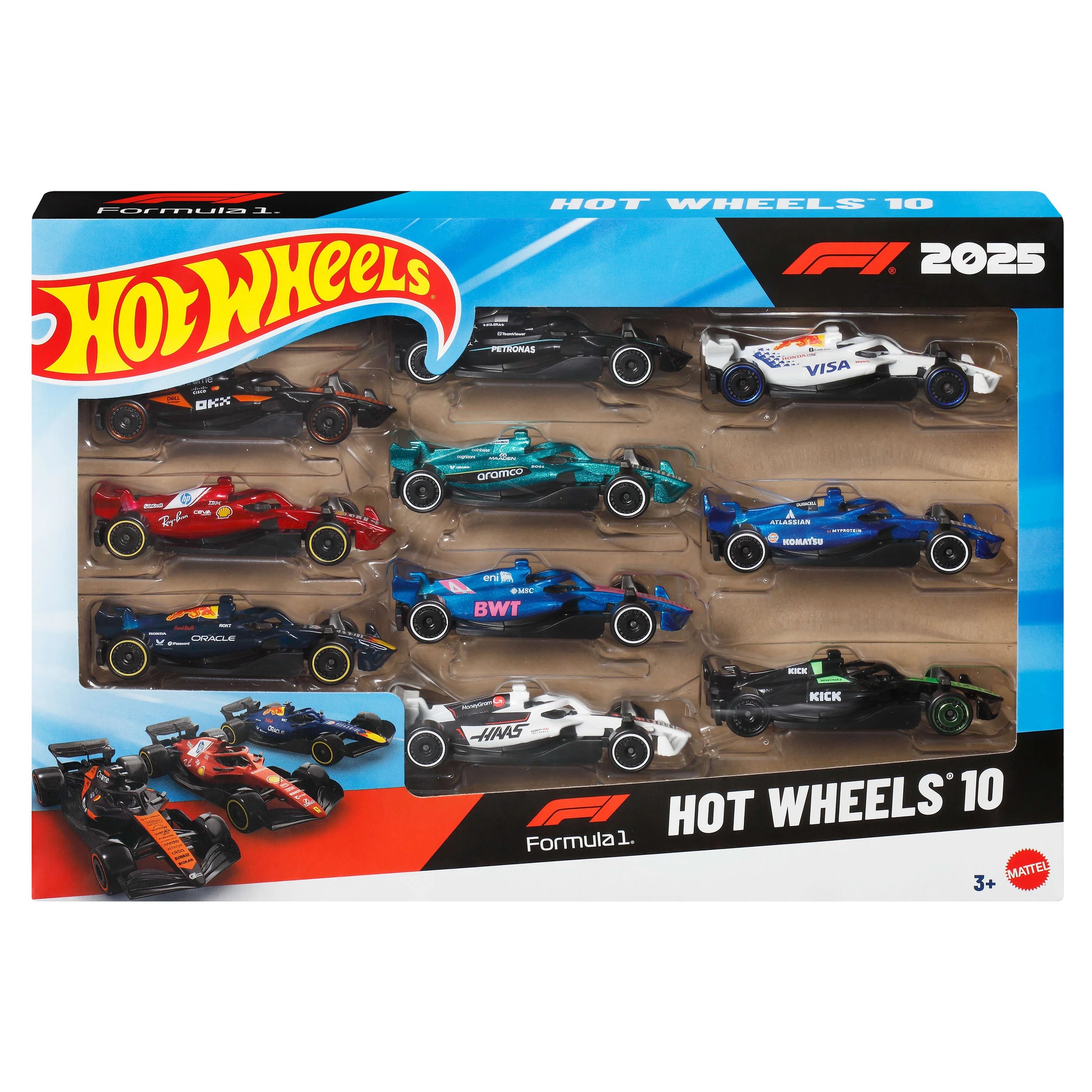 1 10 Pack Hot Wheels Formula 1 1:64 Scale Toy Cars, 1 of 6
