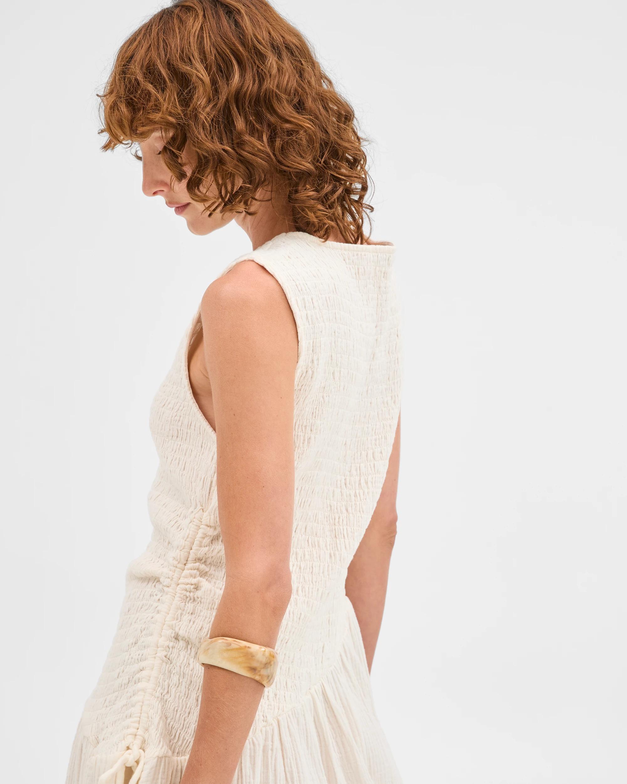 4 Target Woman Australian Cotton Resort Woven Asymmetrical Midi Dress WHITE, 4 of 7