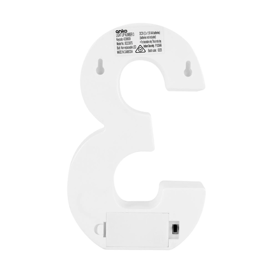 3 Light Up Number - 3, 3 of 5