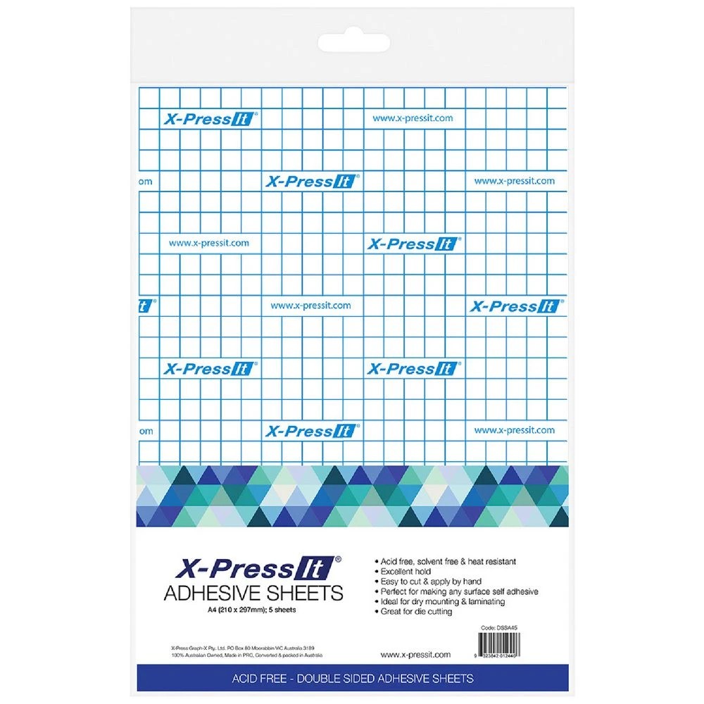 1 X-Press It A4 Double Sided Adhesive Sheet 5 Pack, 1 of 4