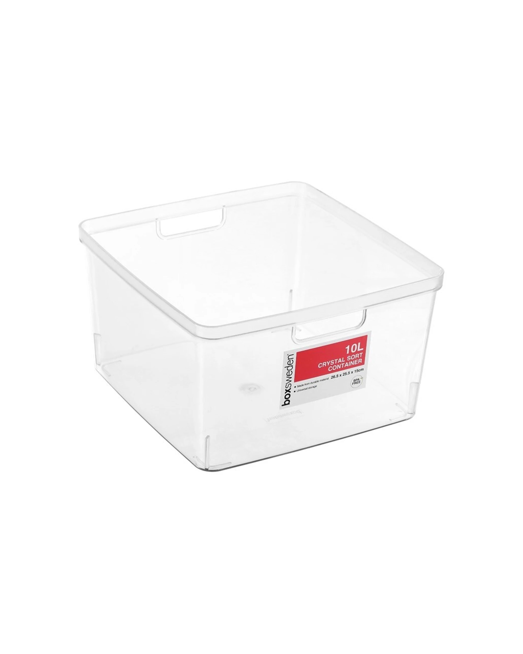 1 Boxsweden Crystal Sort Container 10L 26.5x25.5x15cm - Multi, 1 of 4