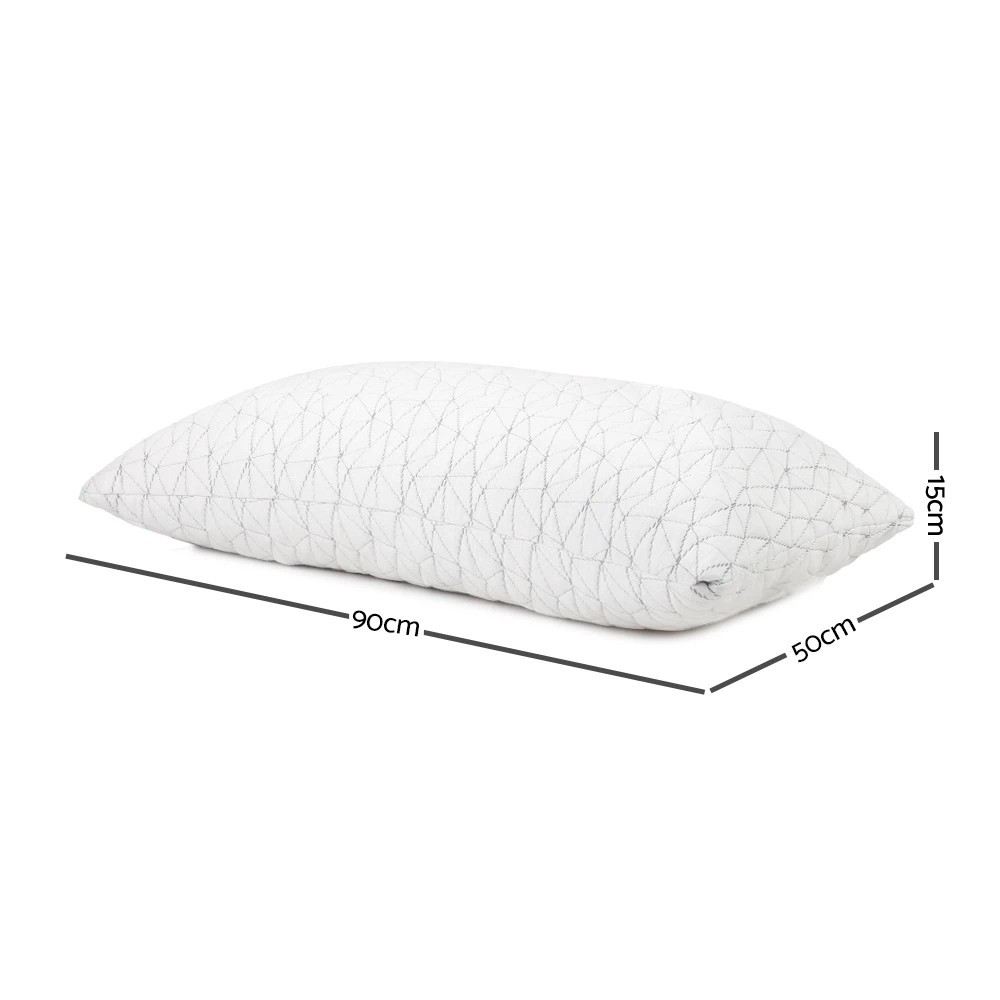 2 Giselle Bedding Memory Foam Pillow King Size Twin Pack - White, 2 of 7