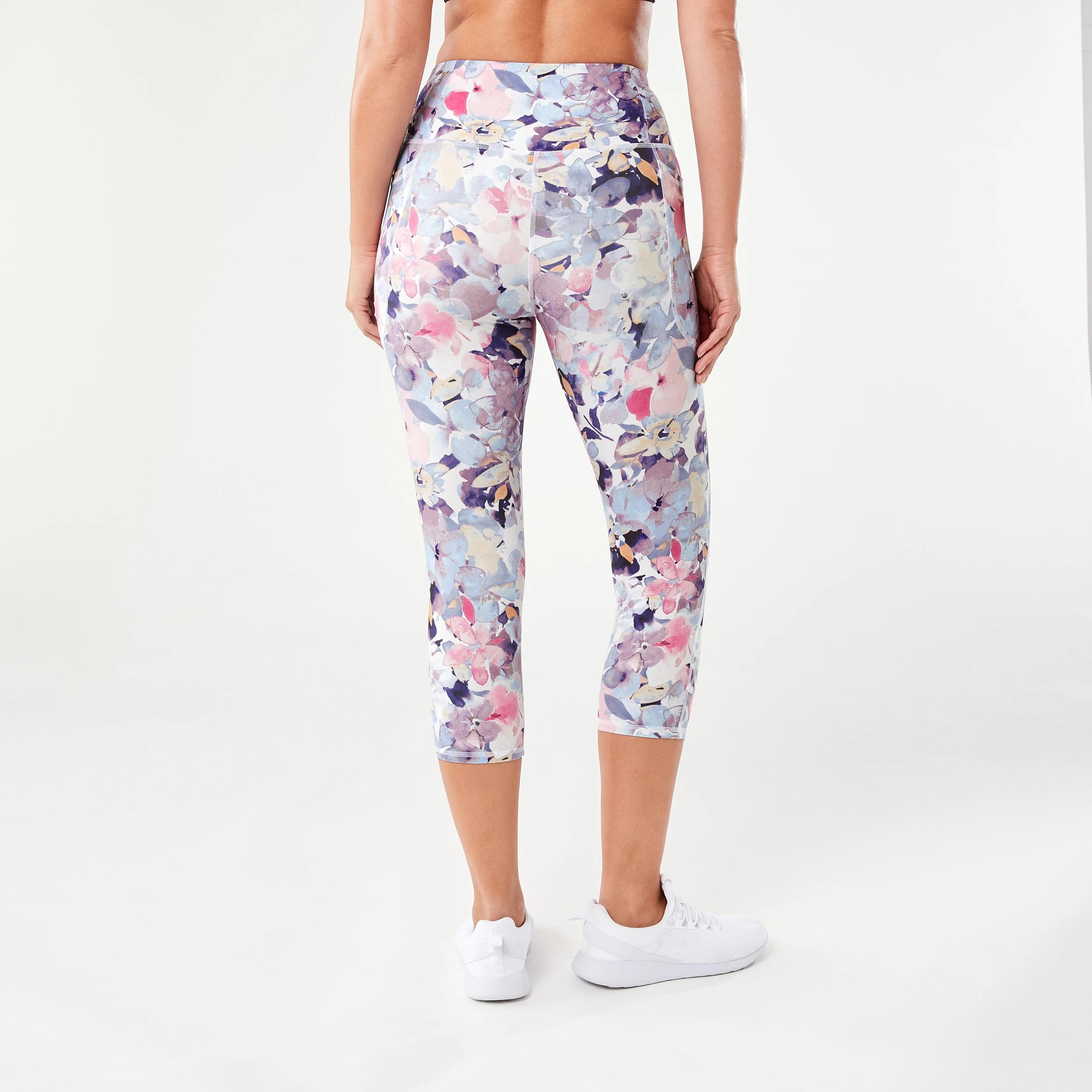 3 Active Womens Crop Printed Leggings OCEAN PEONY, 3 of 5