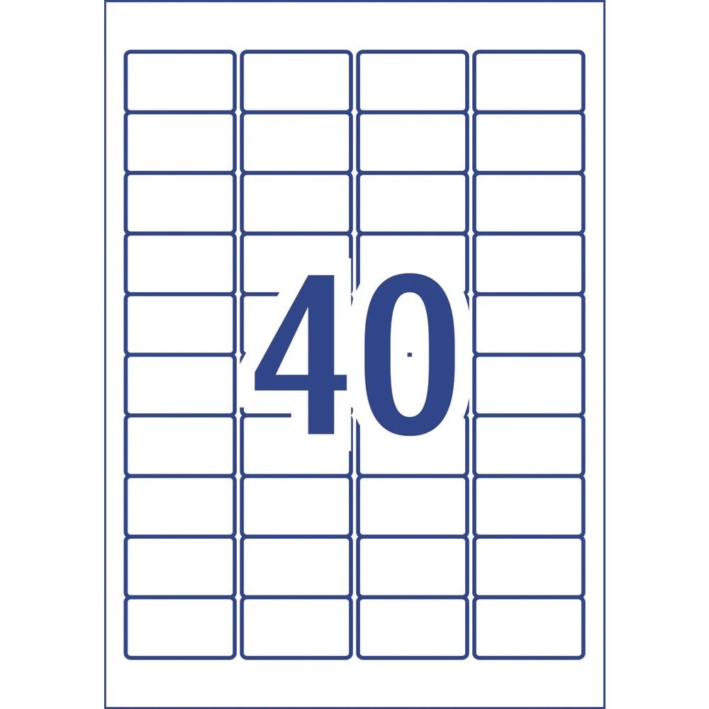 3 Avery 40UP TripleBond Heavy Duty Laser Labels White 10 Sheets, 3 of 4