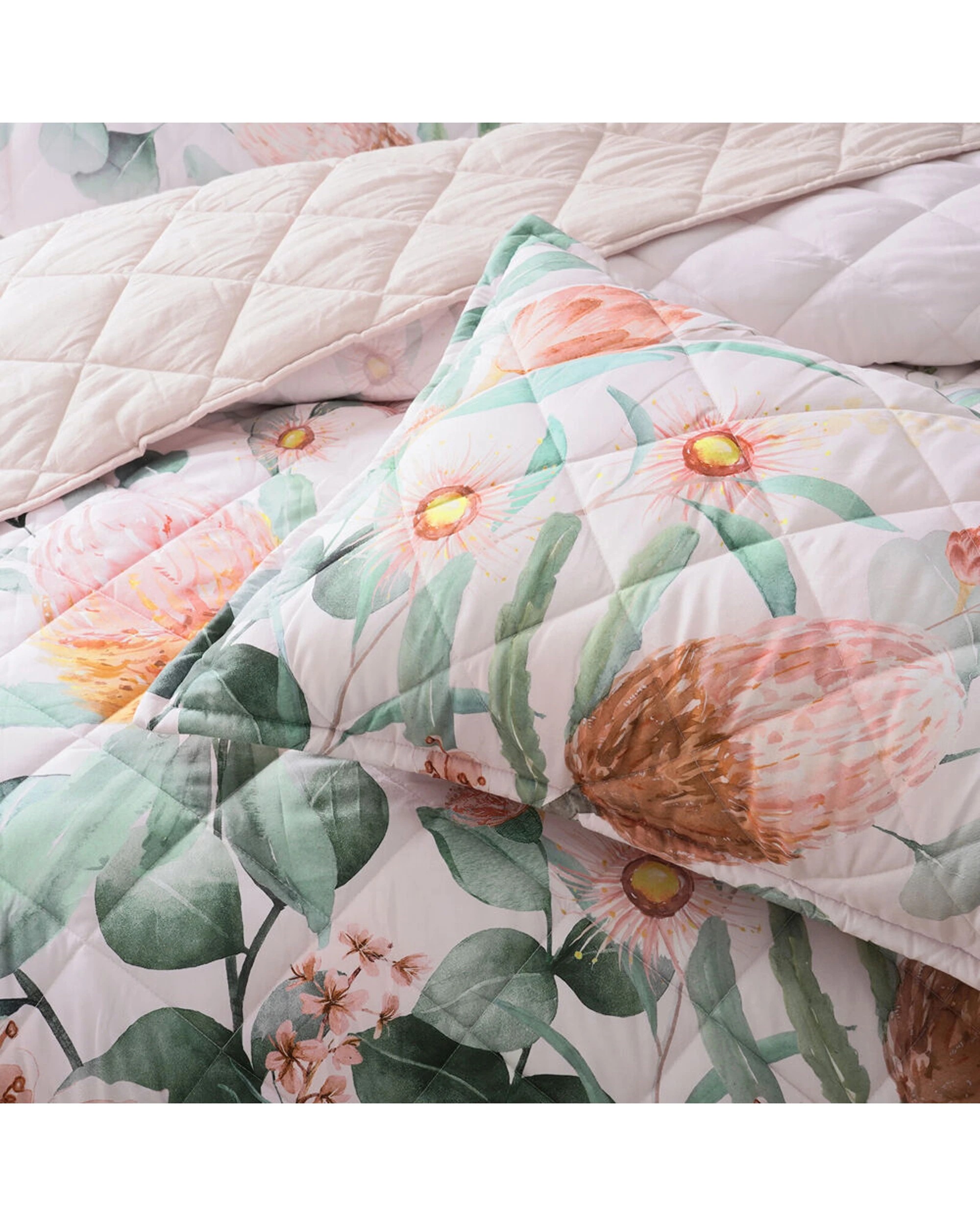 3 Bianca Sidney 3pc Queen Polyester Bedspread Set - Blush - Multi, 3 of 4