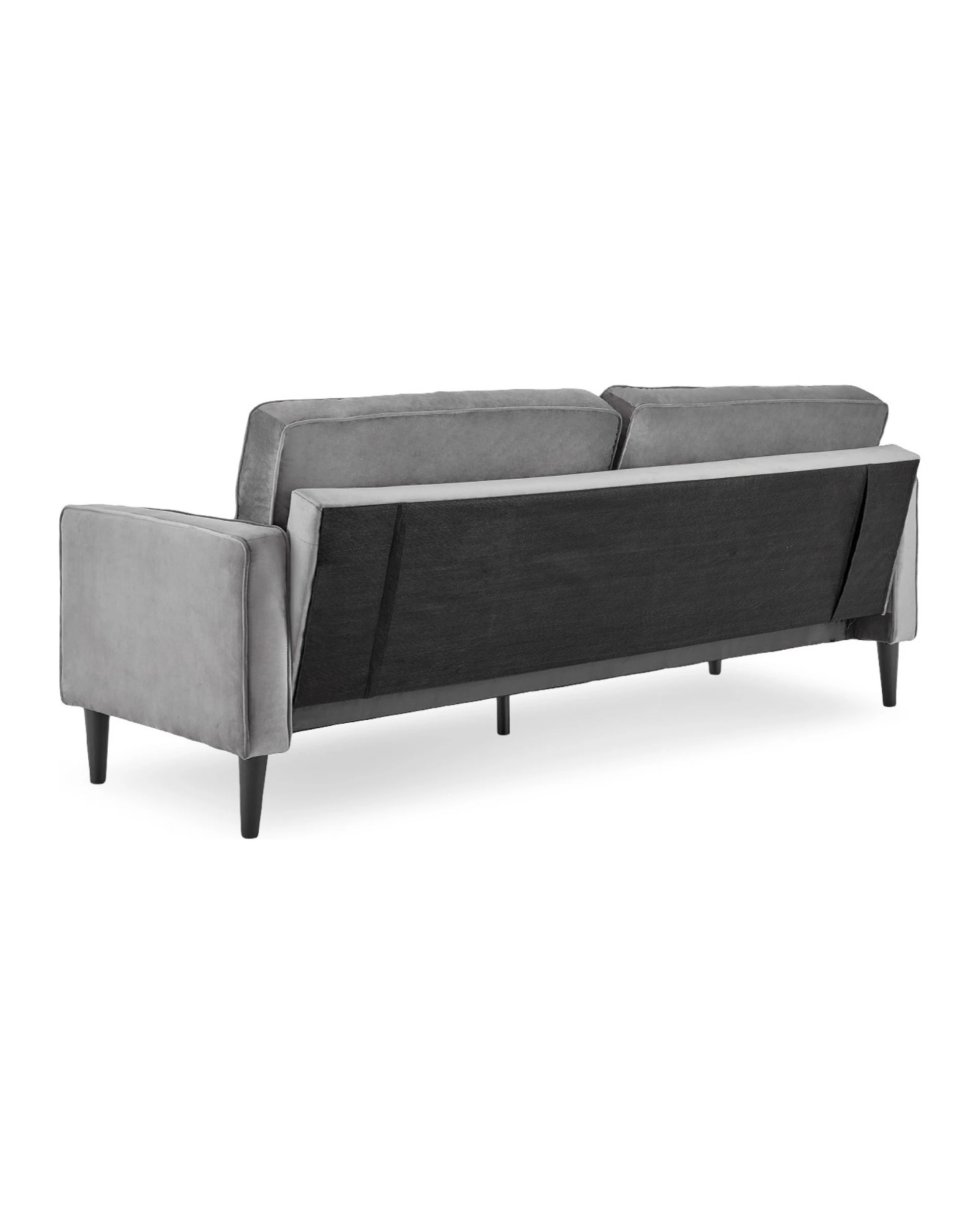 5 Sarantino Faux Velvet Sofa Bed Couch Furniture Lounge Suite Seat Grey, 5 of 10