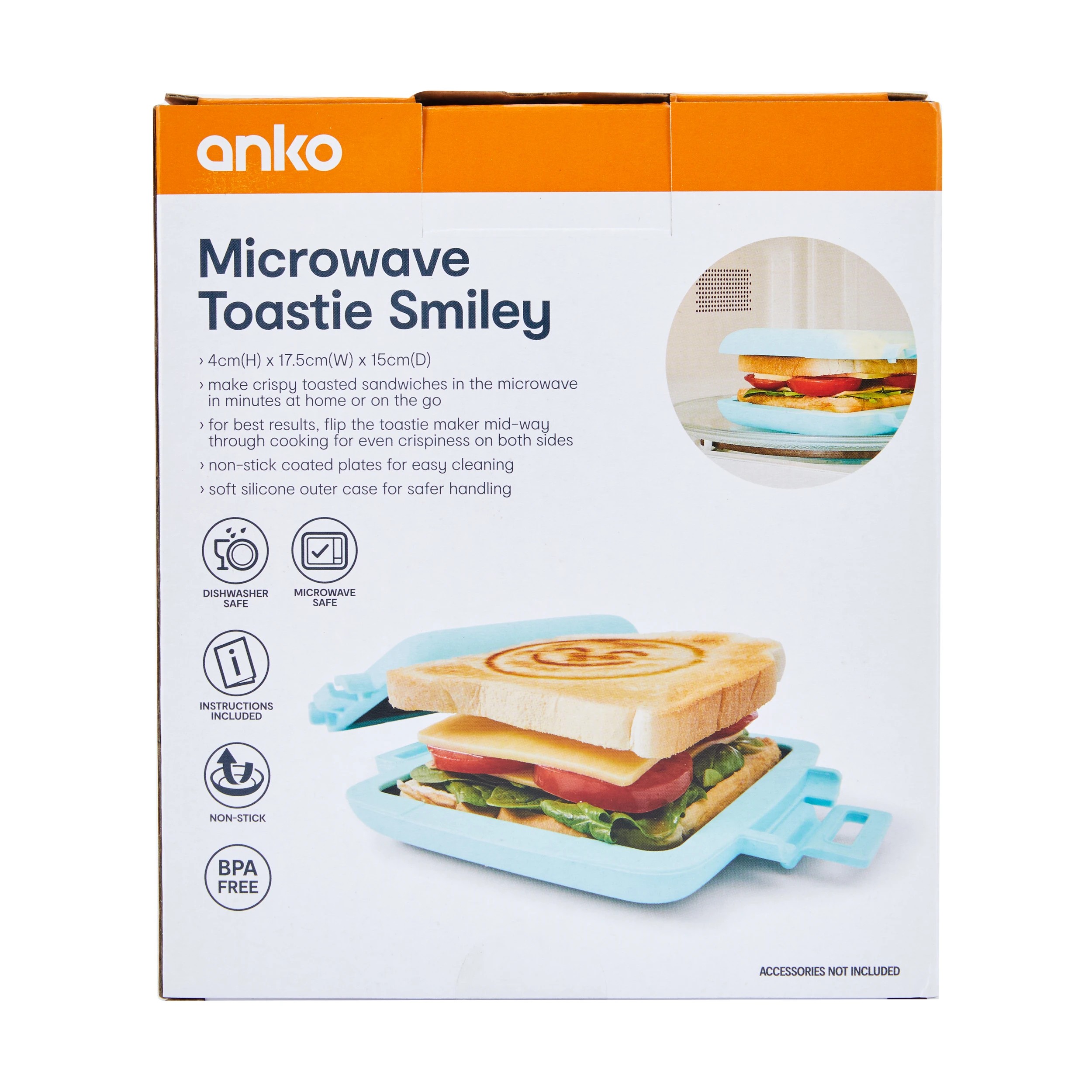 10 Microwave Toastie - Green, Smiley, 10 of 10