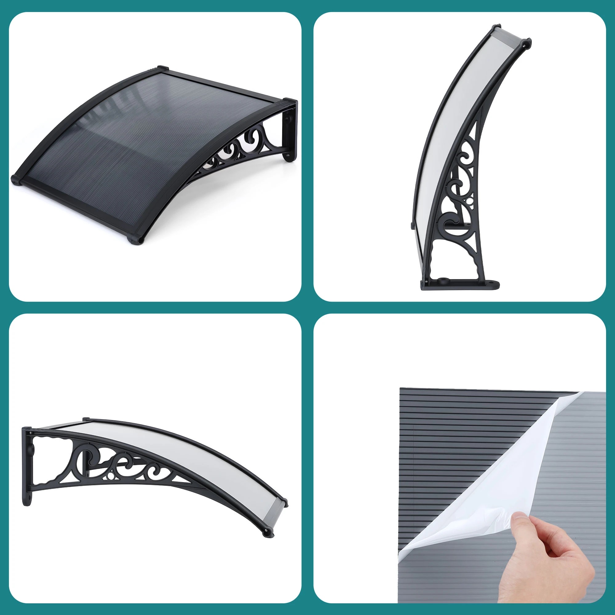 8 Instahut Window Awning Drainage 0.6mx0.6m Outdoor - Multi, 8 of 8