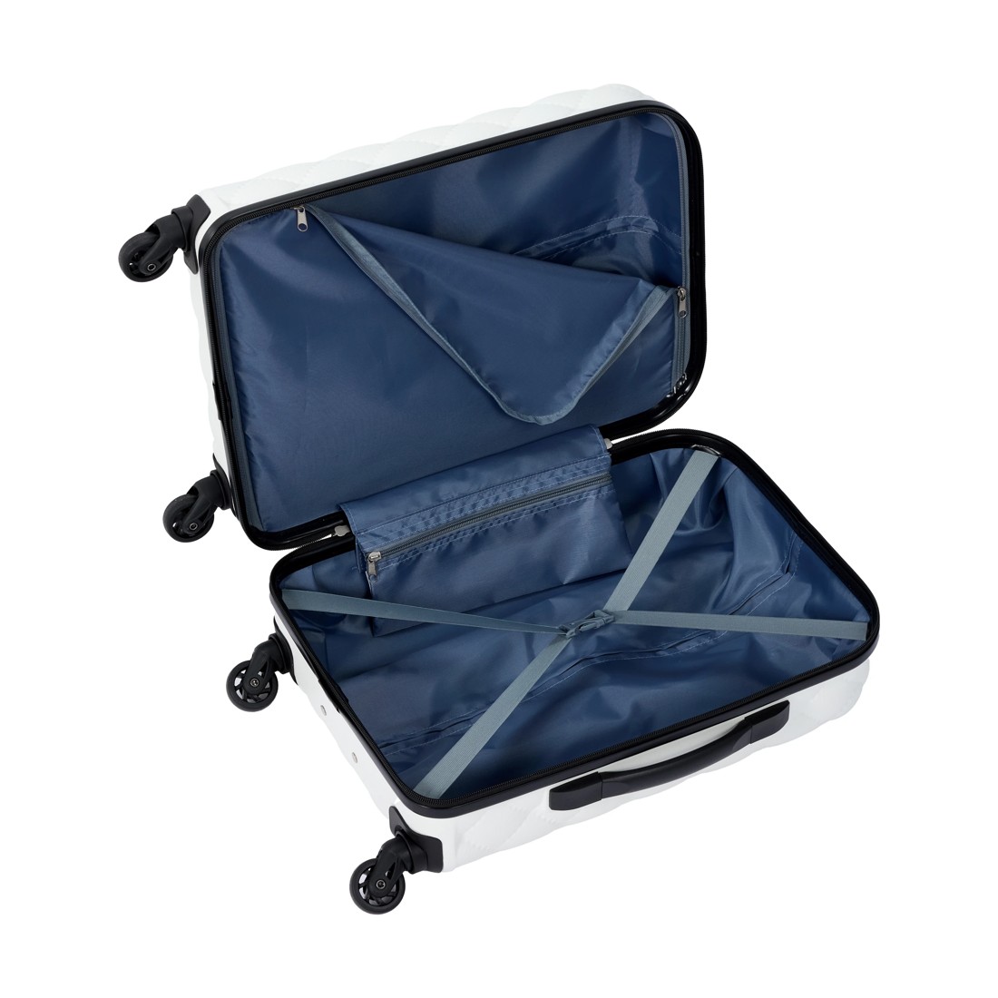 4 2 Piece Quilted Hard Case Set - White, 4 of 9