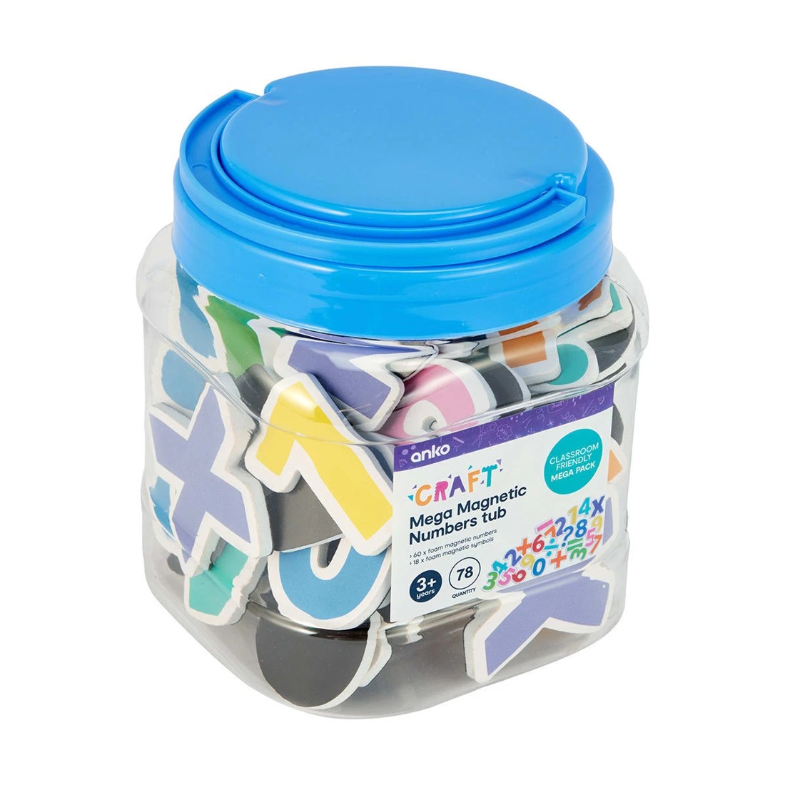 2 78 Piece Mega Magnetic Numbers Tub, 2 of 10
