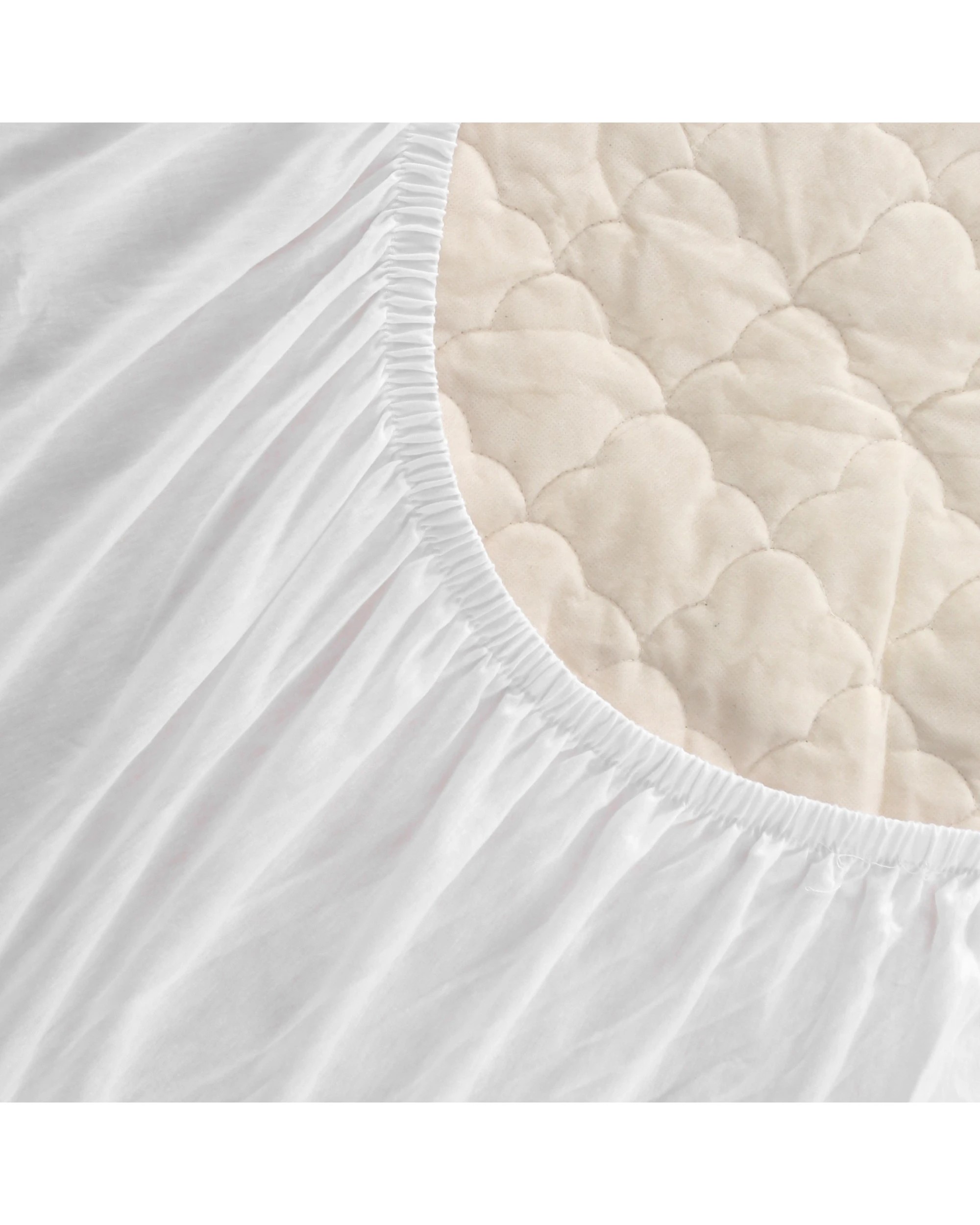 6 Natural Home Organic Cotton Cover Quilted Mattress Protector - Single Bed - White, 6 of 8