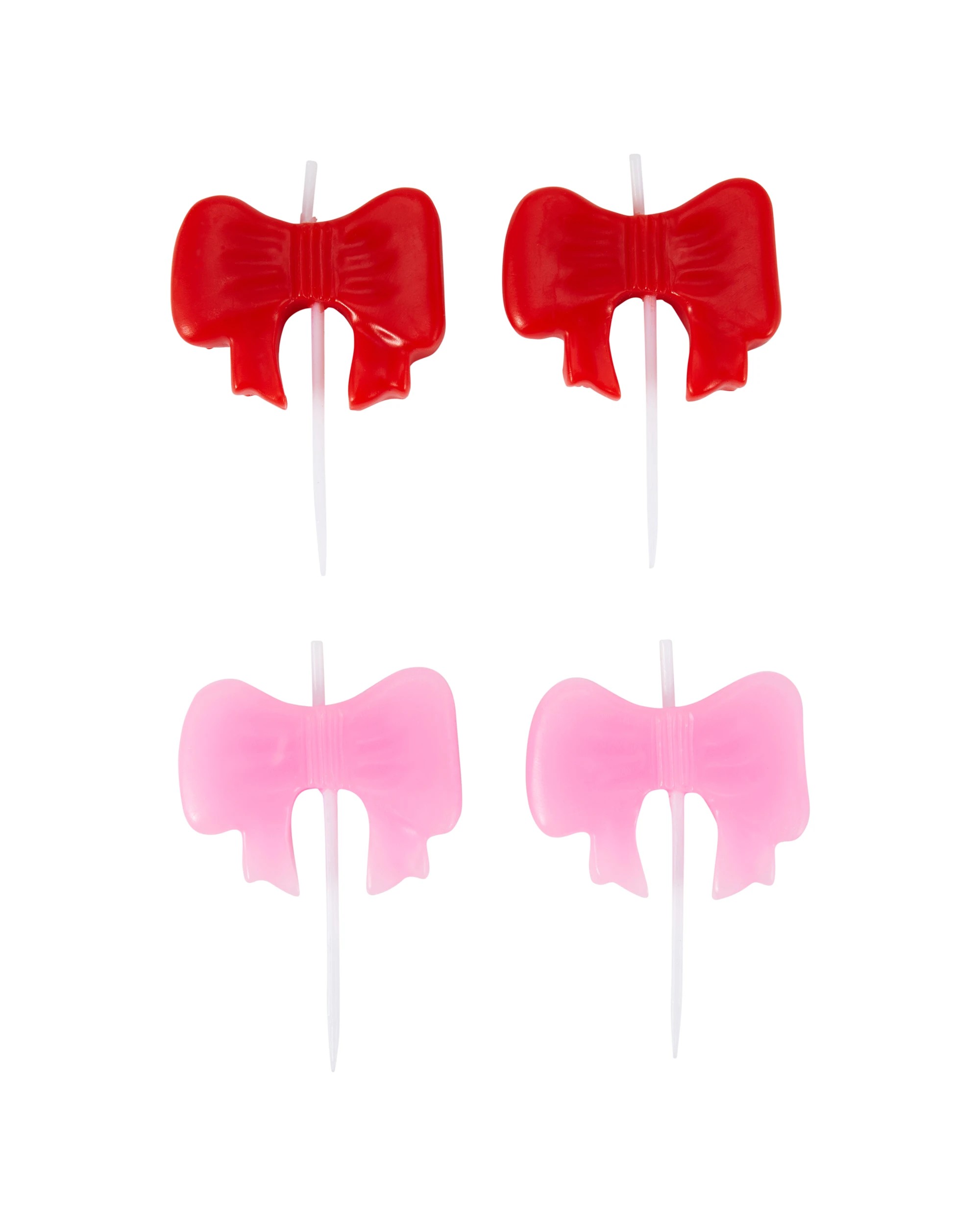 1 4 Pack Bow Candles, 1 of 4