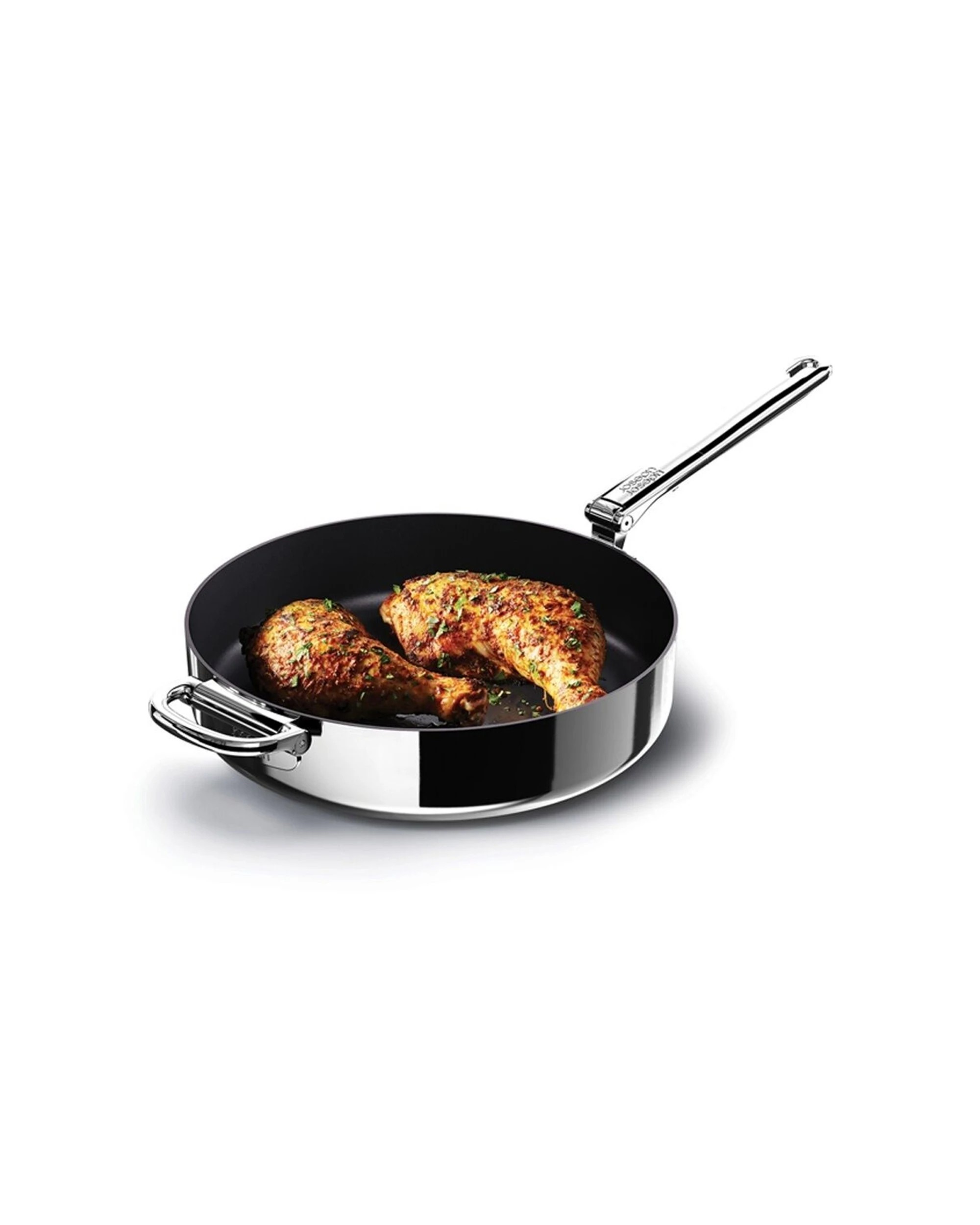 3 Joseph Joseph Space 28cm Induction Frypan Non Stick With Foldable Handle - Silver, 3 of 7