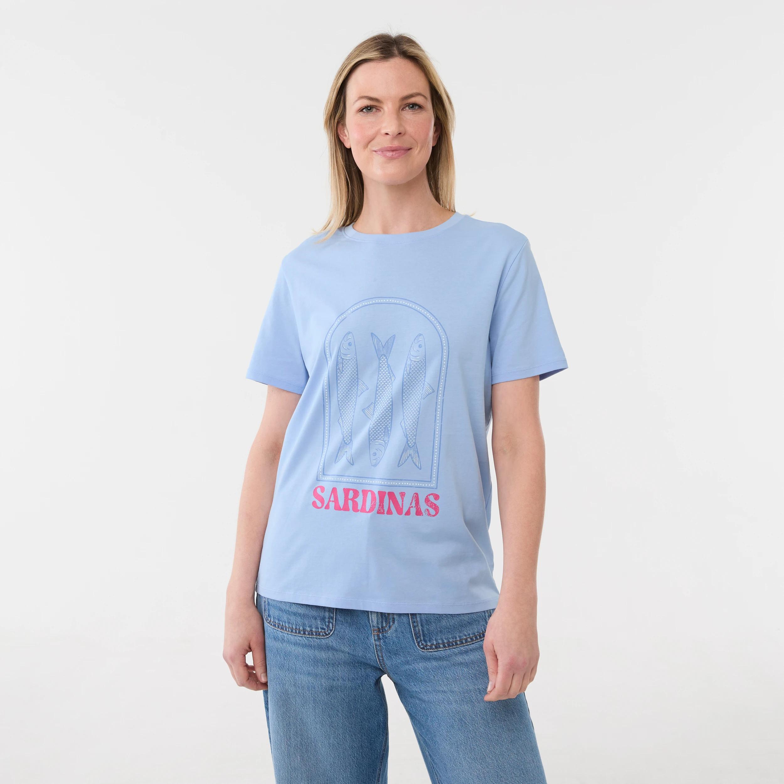 1 Short Sleeve Printed T-shirt SARDINAS BRUNI BLUE, 1 of 6