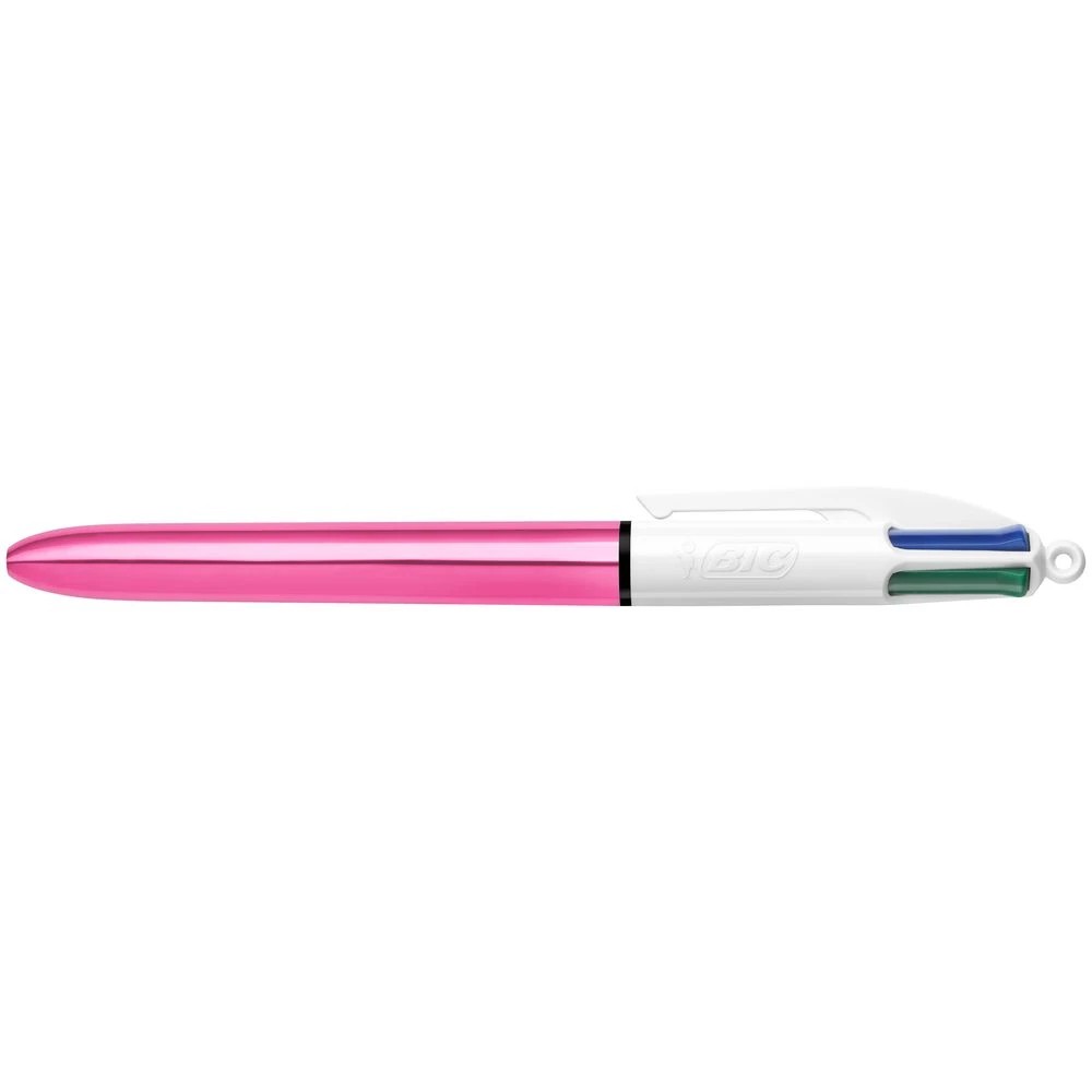 3 BIC 4 Colours Shine Ballpoint Pen Pink, 3 of 6