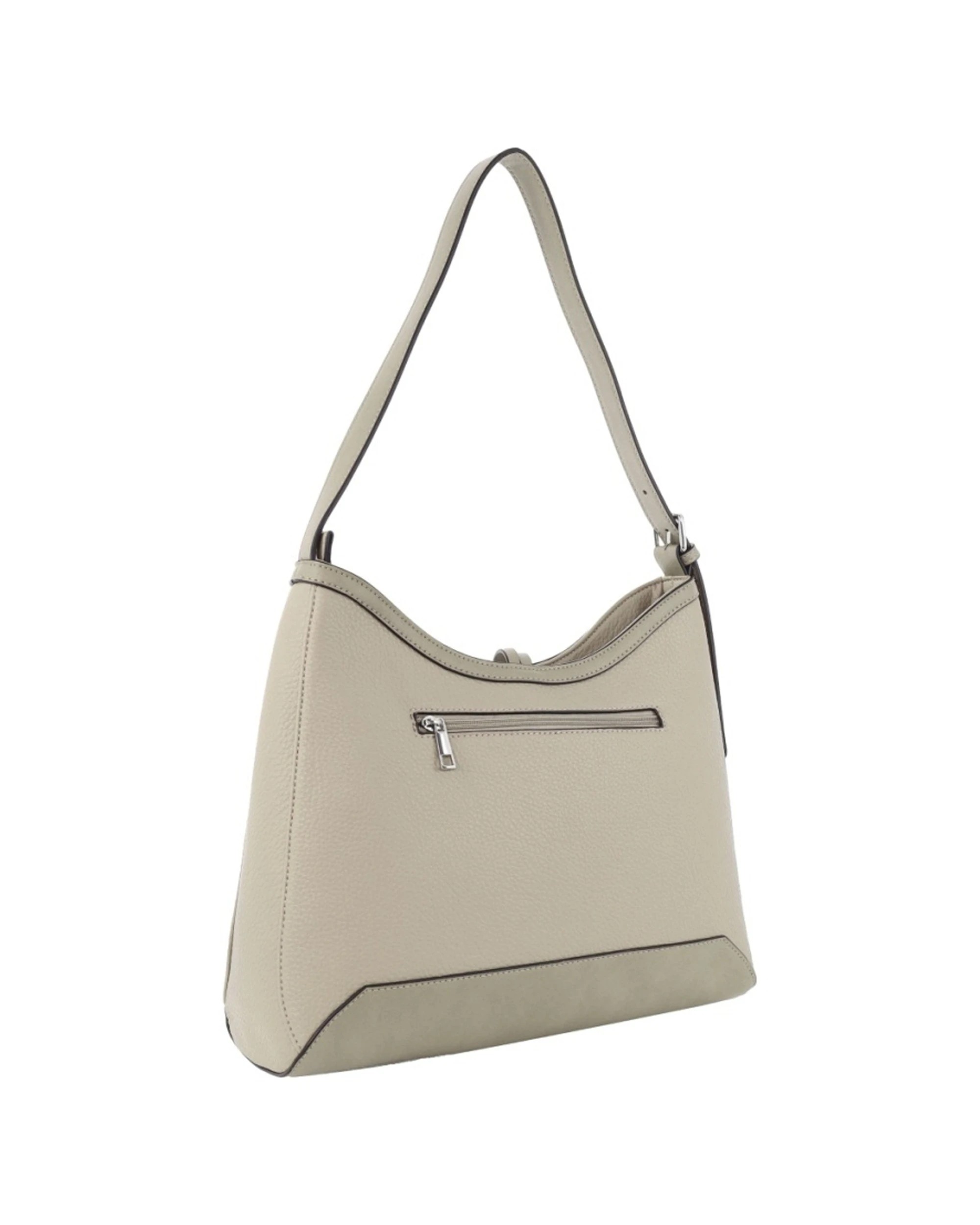4 Milleni Vegan Leather Shoulder Bag Adjustable Strap Fits 13" Laptop 35x12x29cm - Beige, 4 of 4