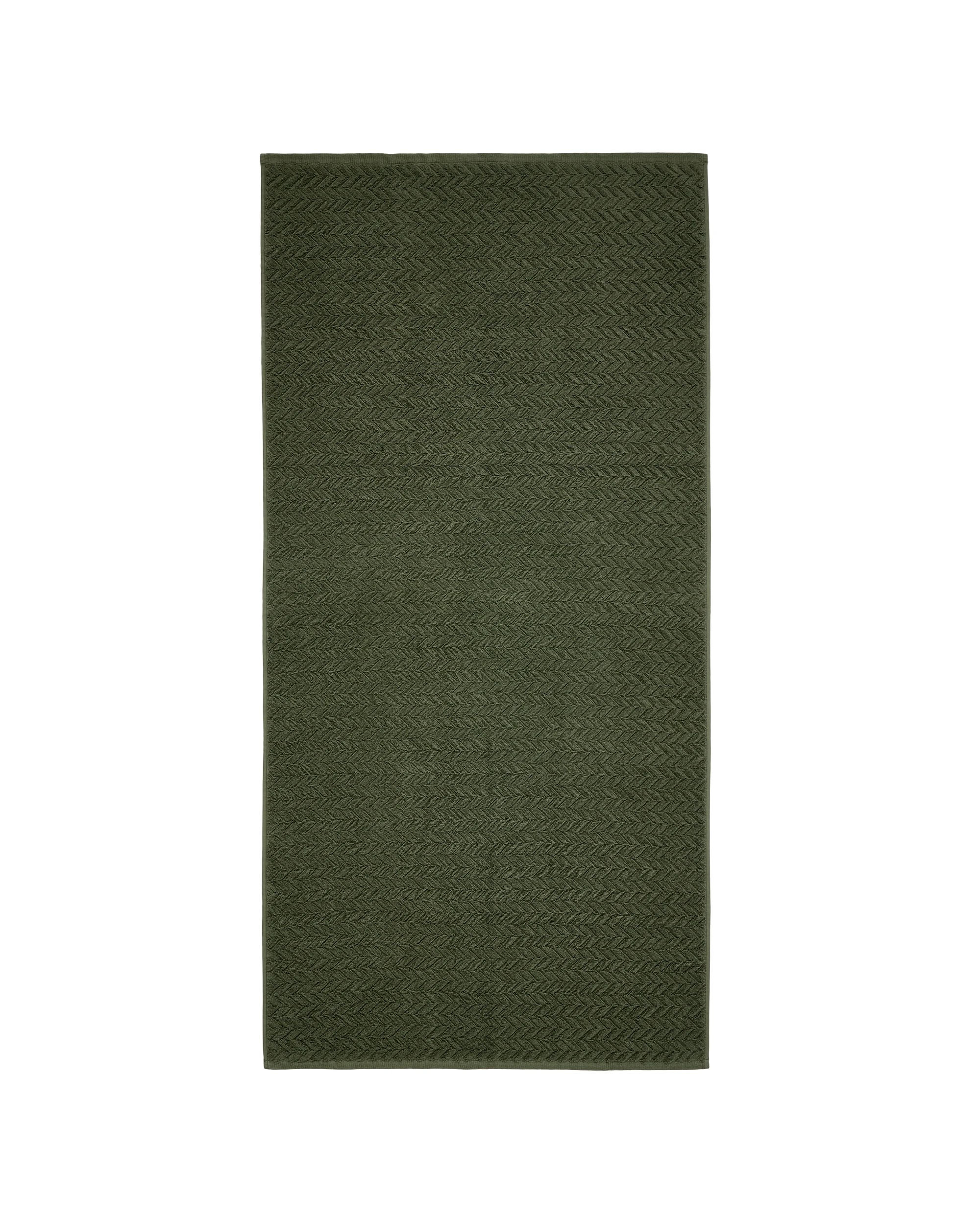 3 Chevron Cotton Bath Towel - Olive, 3 of 6